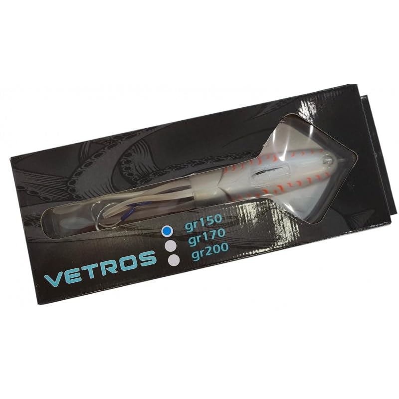 Premium VETROS PVC Squid Fishing Lures for Grouper, Snapper, Tuna & Amberjack - Saltwater Fishing Bait for Offshore & Deep Sea Angling
