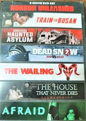 Horror Unleashed Movie Collection - Train to Busan, Haunted Asylum, Dead Snow 2, The Wailing, The House That Never Dies, Afraid | Scary Films for Halloween Nights & Thriller Movie Marathons