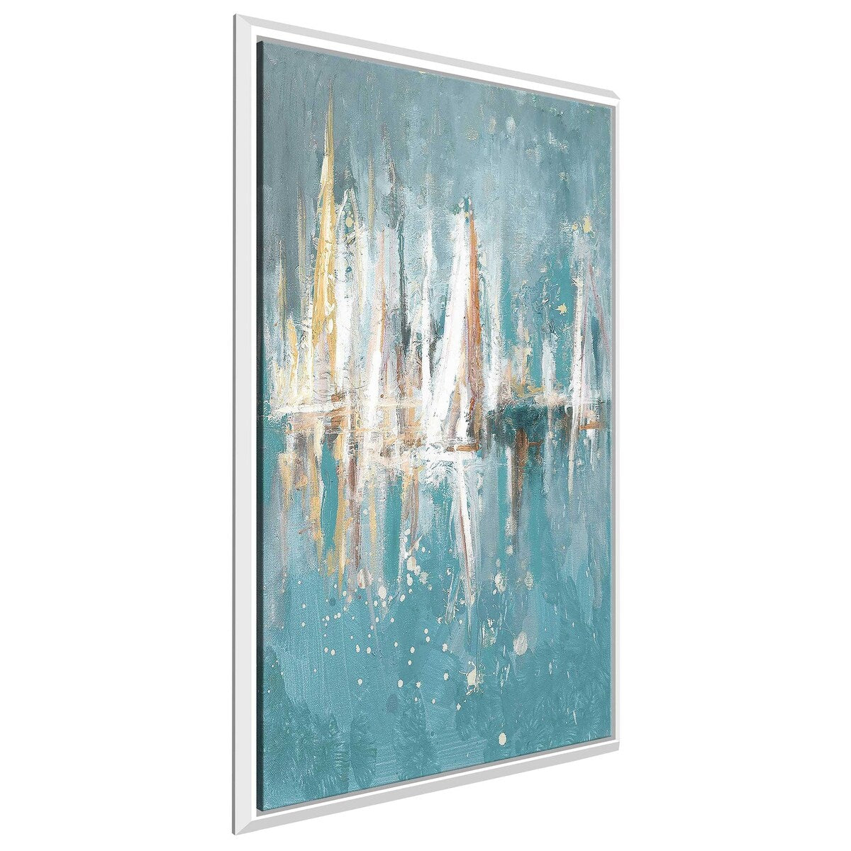 Floating Canvas Boat Print - Fading Art Design for Home & Office Decor | Perfect for Nautical Theme Living Room, Bedroom or Office Wall Art