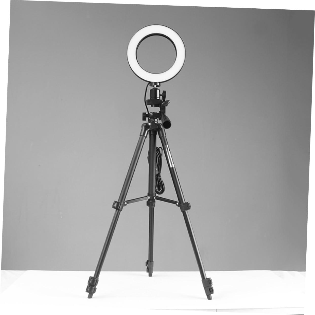 Hemobllo 2-Pack Adjustable Tripod Stand for Photography, Speakers, Live Streaming & Outdoor Fishing - Heavy Duty Camera & Phone Tripod with Fill Light for Desktop Use | Perfect for YouTube, Vlogging & Outdoor Adventures