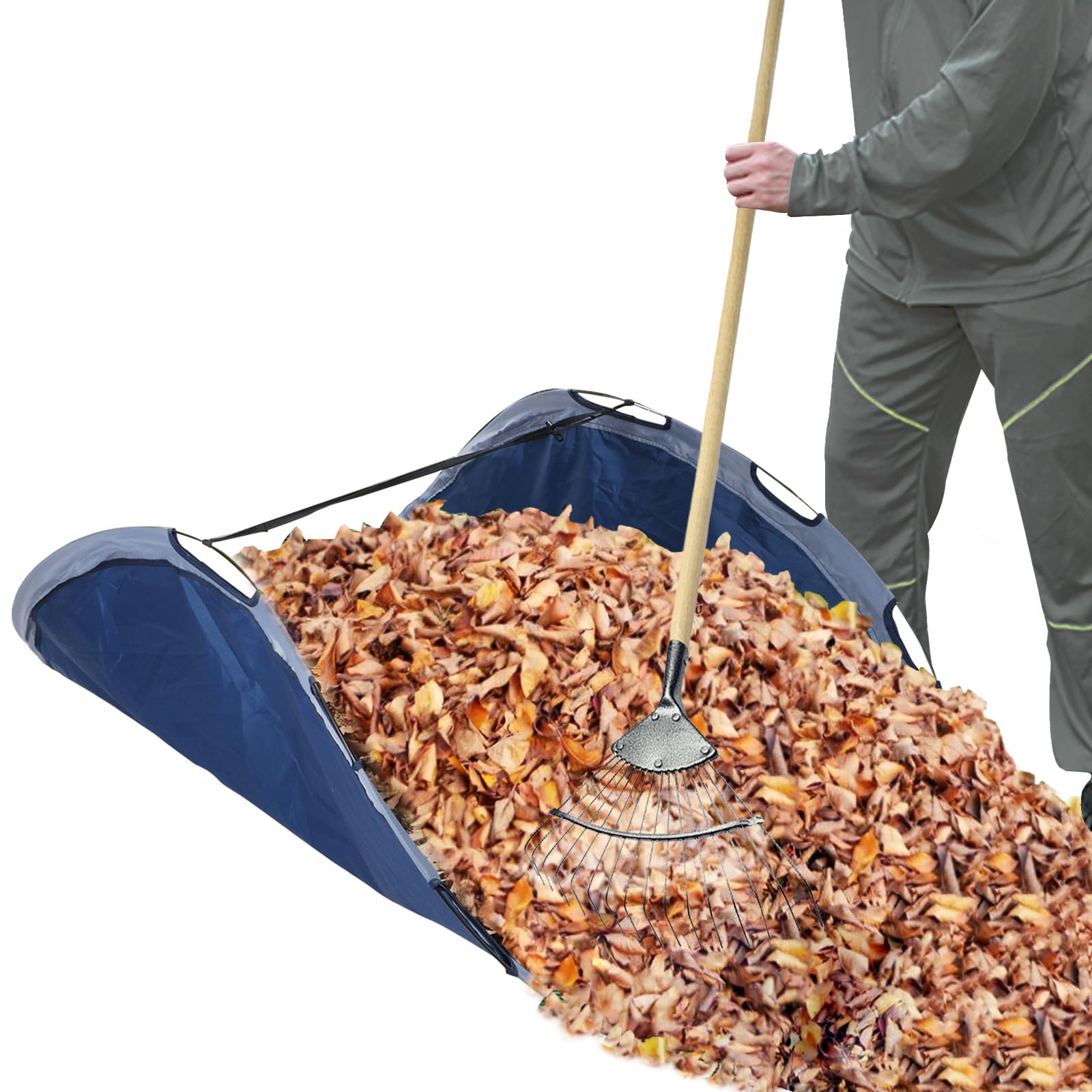 Veshine Pop Up Leaf Collector Bag - Portable, Foldable & Reusable Garden Tool for Yard Waste, Leaves & Lawn Trash | Perfect for Fall Cleanup, Gardening & Landscaping