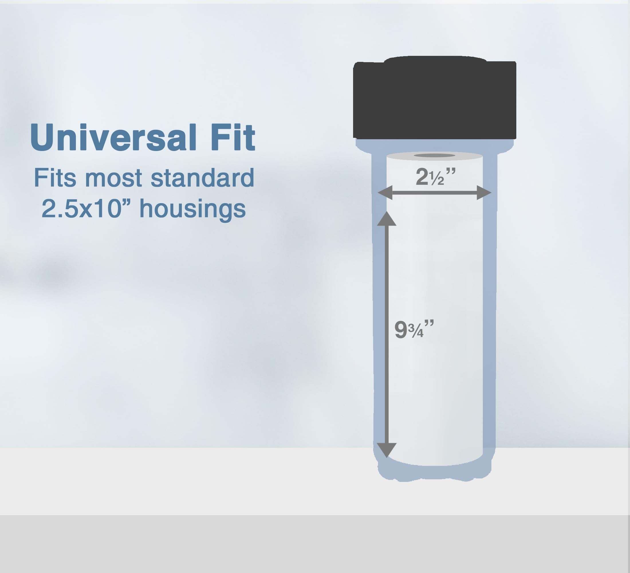 String Wound Sediment Water Filter Cartridge 2.5x10 Inch 1 Micron 50 Pack – Ideal for Whole House Filtration, Well Water, and Industrial Applications