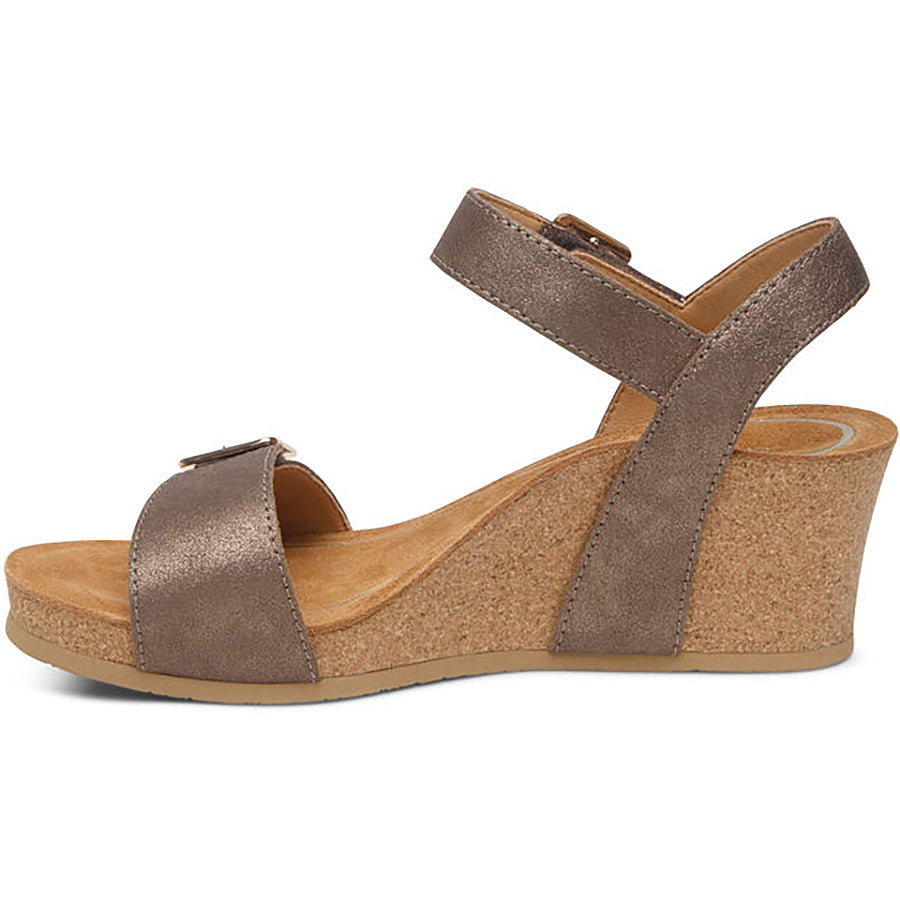 Aetrex Lexa Wedge Women's Comfort Sandals - Arch Support & Cushioning for All-Day Wear | Perfect for Walking, Travel & Casual Outfits