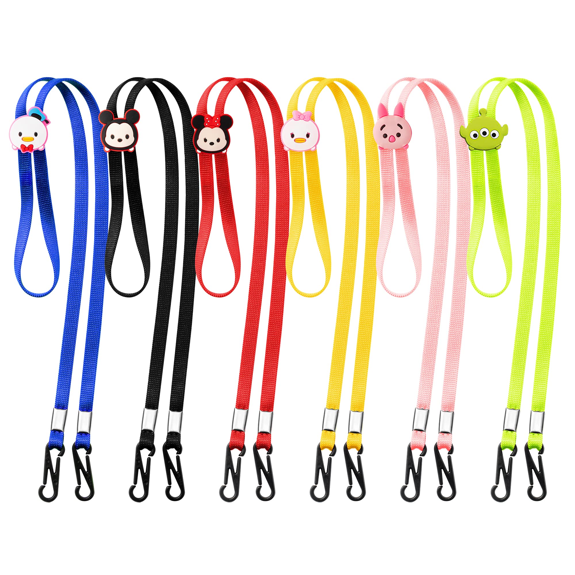 Kirako 6 Pcs Kids Mask Lanyards - Adjustable Breakaway Strap for School & Sports