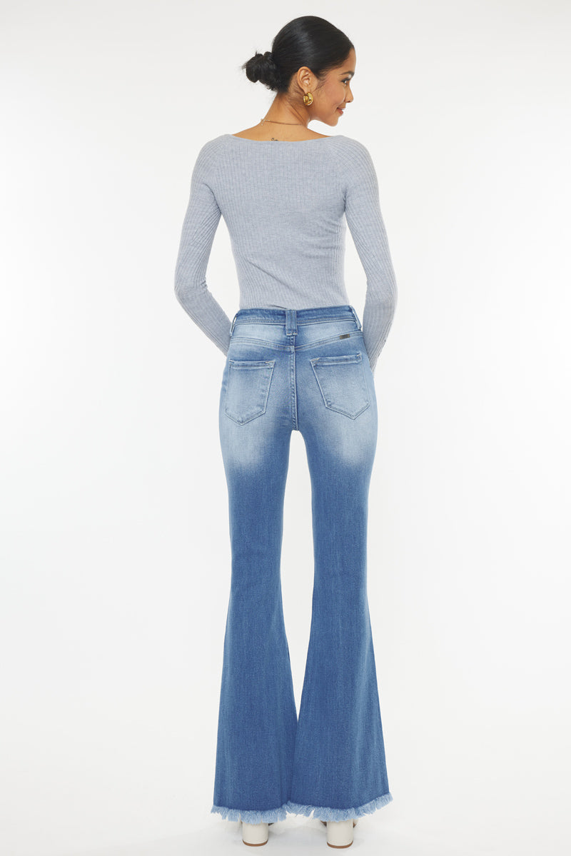 Sian High Rise Flare Jeans for Women - Vintage 70s Inspired Stretch Denim Pants - Perfect for Casual Outfits, Date Nights & Retro Fashion Looks