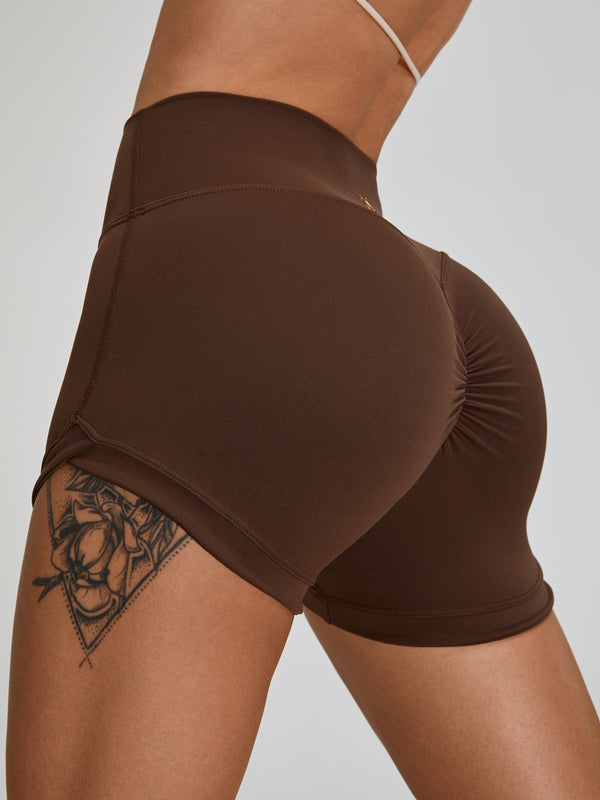 ZASUWA Women's High Waisted Scrunch Butt Lifting Gym Shorts - Spandex Workout Shorts for Yoga, Running & Fitness