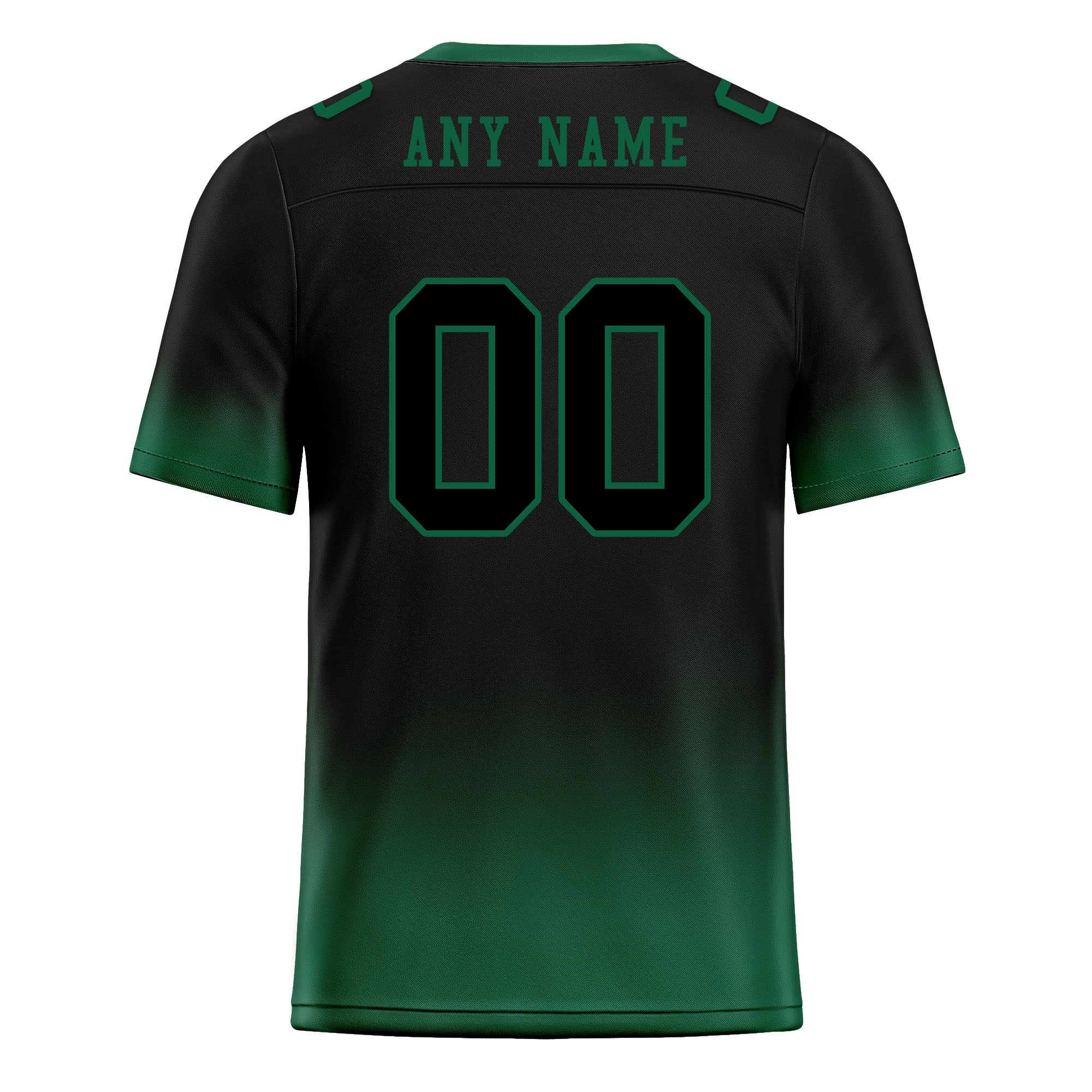 Custom Dark Green Fade Personalized Authentic Football Jersey - High-Quality Breathable Fabric for Game Day, Training & Fan Support (FBJ02 D06086)