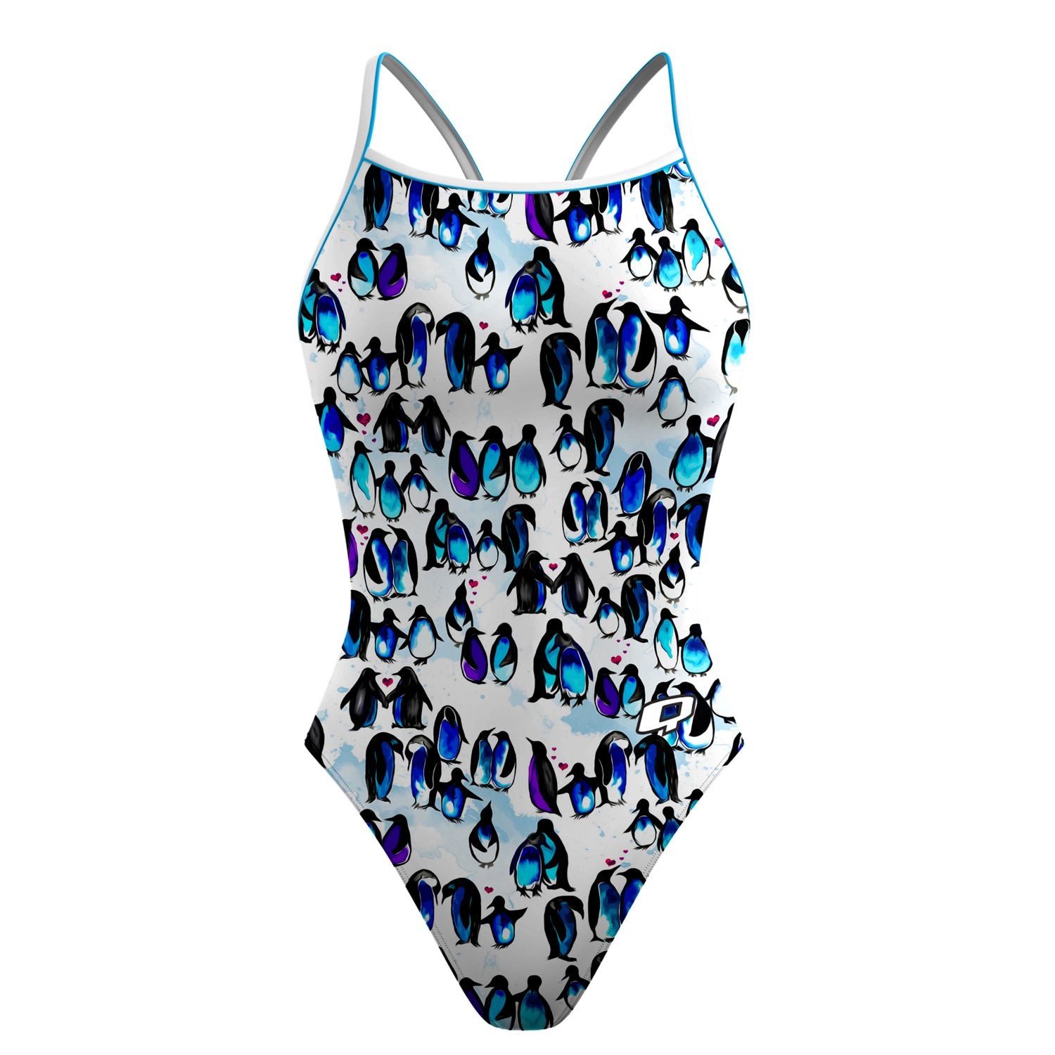 You Are My Penguin Skinny Strap Swimsuit - Cute One-Piece Bathing Suit for Women - Perfect for Beach, Pool, and Summer Vacations