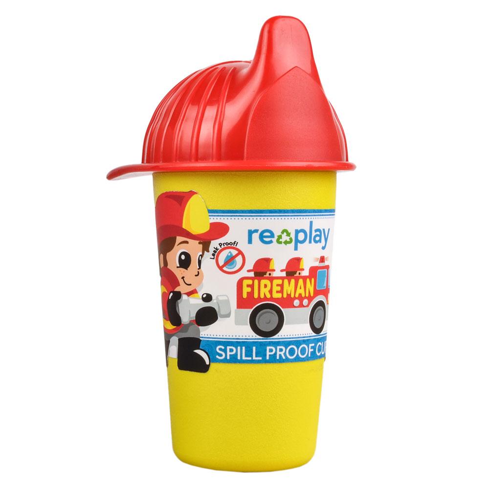 Reusable No Spill Sippy Cups for Toddlers - Princess & Firefighter Designs | BPA-Free Spill Proof Training Cups for Kids | Perfect for Daycare, Travel & Mealtime