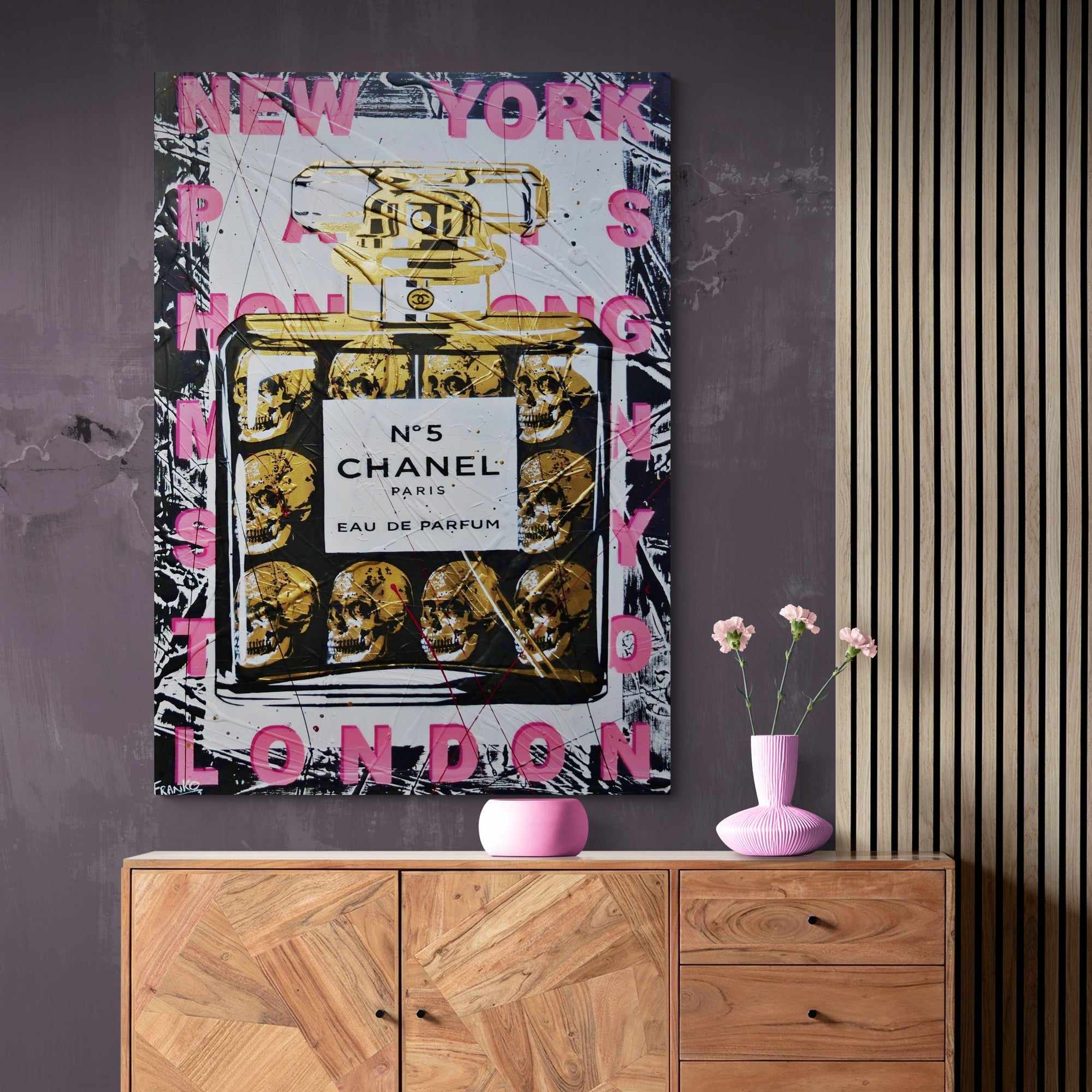 Le Chic 140cm x 100cm Modern Textured Urban Pop Art Canvas Wall Painting - Perfect for Living Room, Bedroom or Office Decor