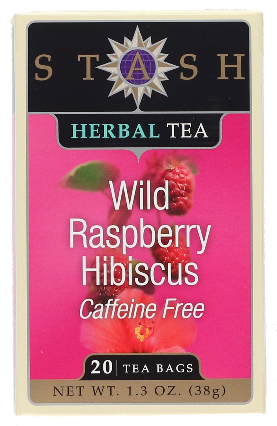 Organic Wild Raspberry Hibiscus Herbal Tea - 20 Tea Bags | Caffeine-Free, Antioxidant-Rich | Perfect for Relaxation, Iced Tea & Wellness Rituals