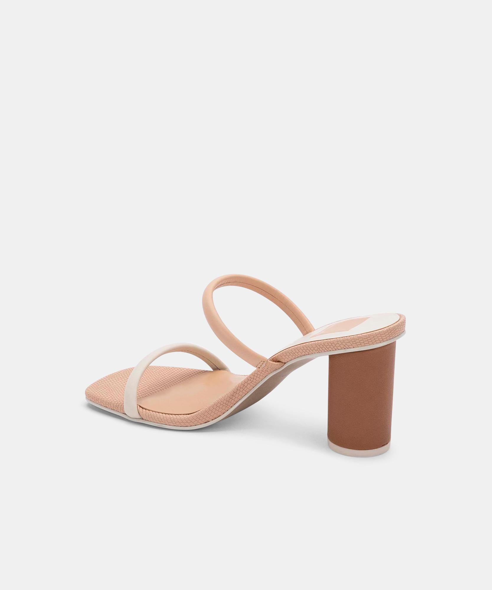 NOLES HEELS Natural White Women's Comfortable High Heel Shoes for Weddings, Parties & Office Wear