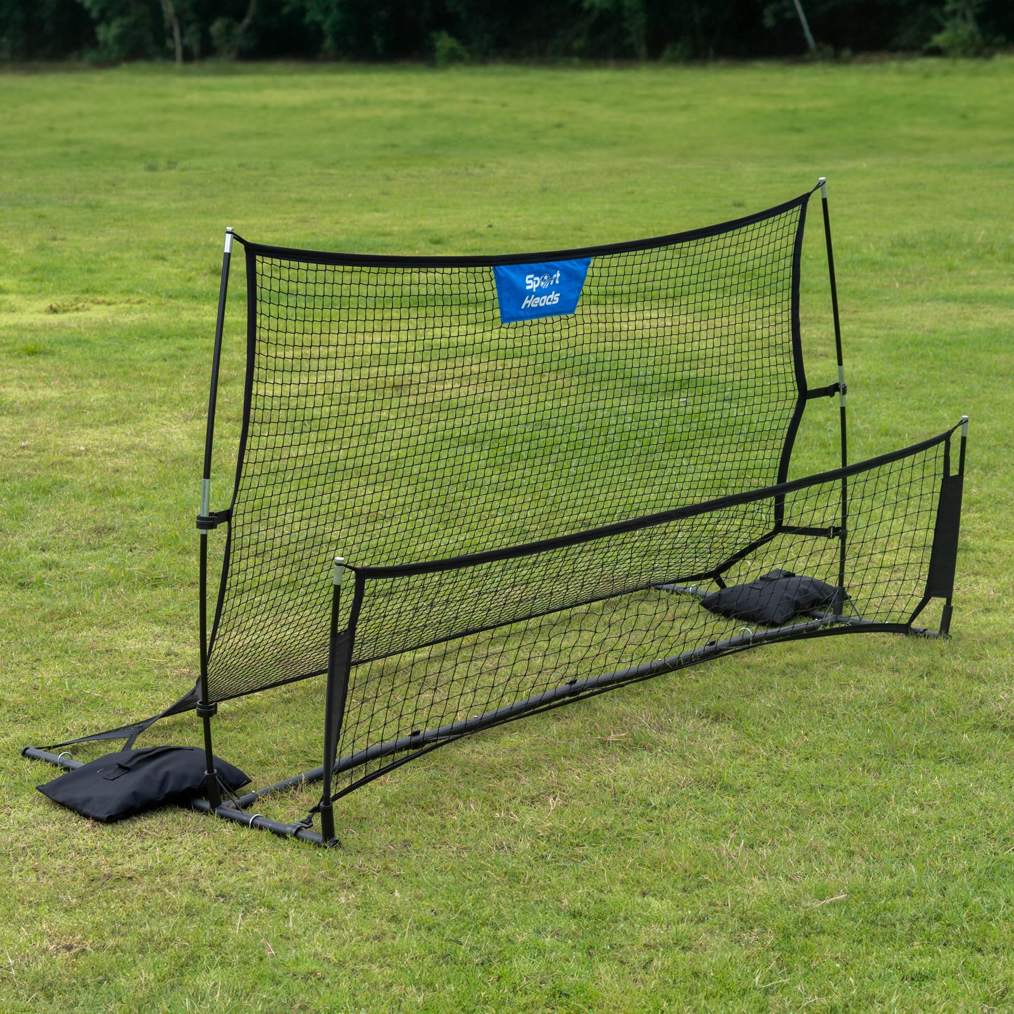 Portable Soccer Rebounder Trainer Net - 7ft x 4ft 2-in-1 Volleyball & Football Practice Equipment for Passing, Shooting & Solo Drills | Perfect for Backyard, Park & Indoor Soccer Training | Durable Outdoor Sports Gear for Kids & Adults