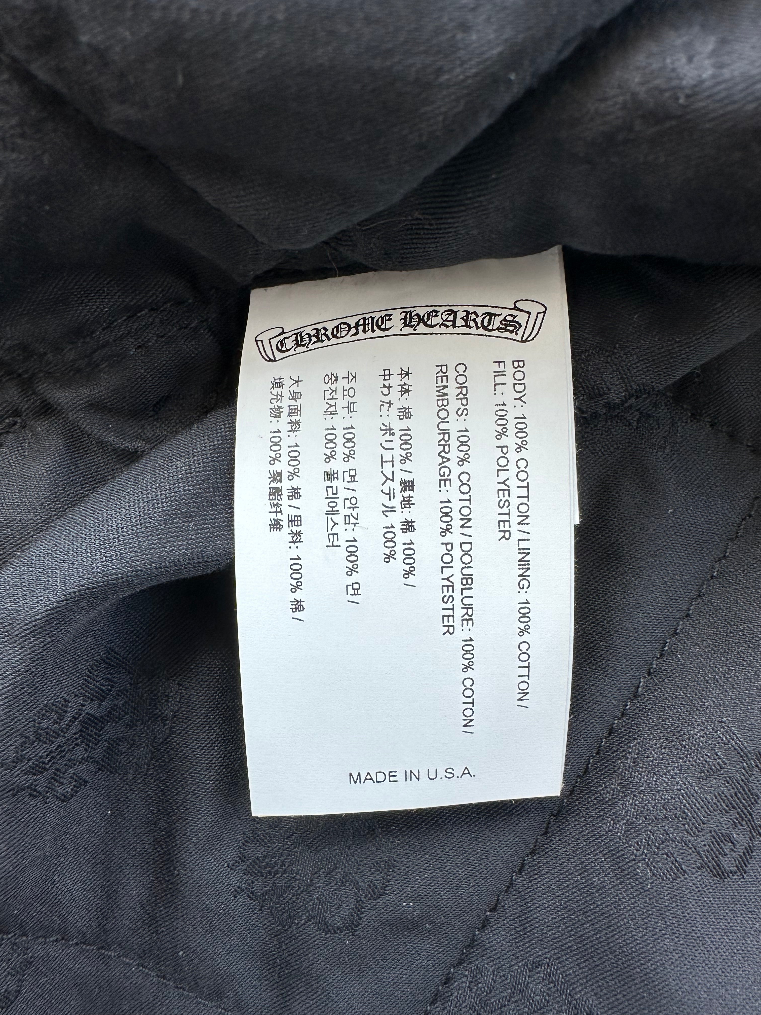 Chrome Hearts Yellow & Red Padded Flannel Jacket for Men - Warm Winter Coat with Soft Lining | Perfect for Outdoor Activities & Streetwear Fashion