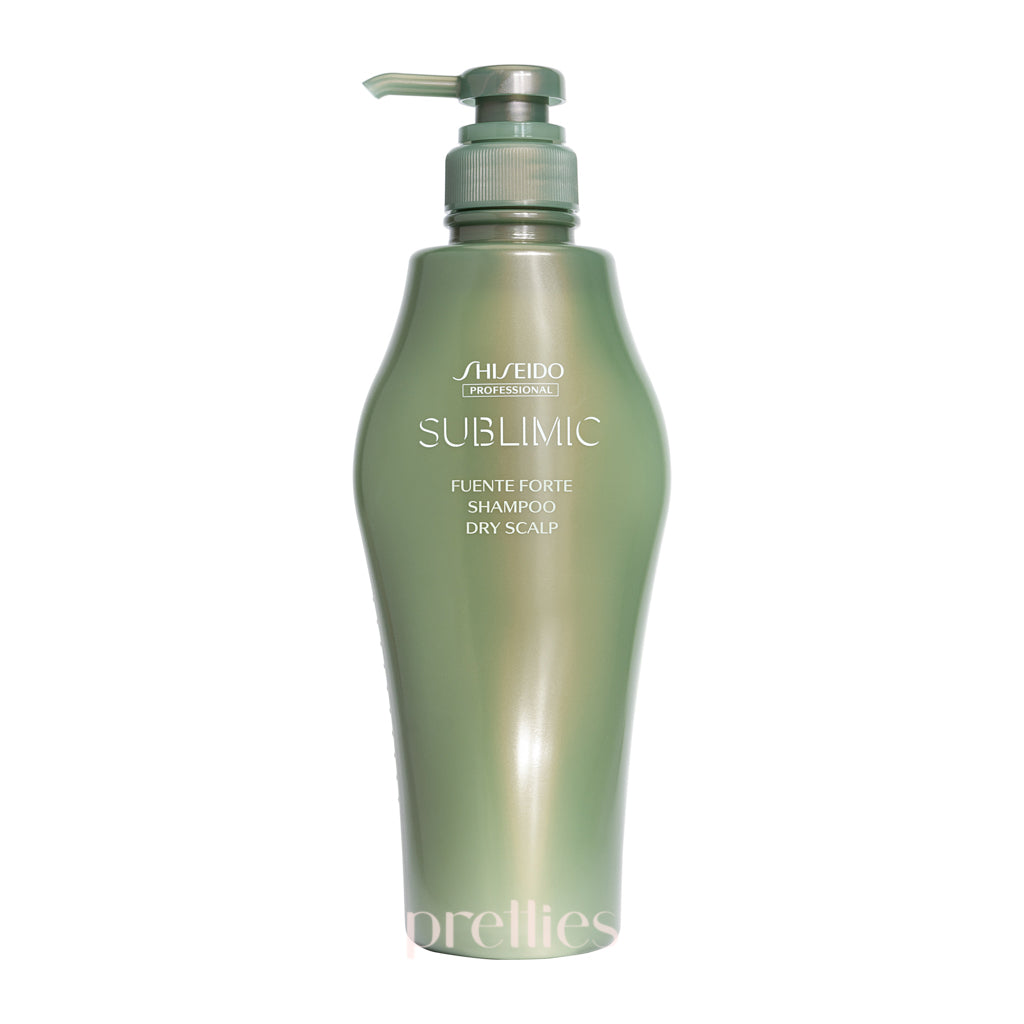 Shiseido SUBLIMIC Fuente Forte Shampoo for Dry Scalp - Green Tea & Botanical Formula, 500ml | Hydrating & Soothing Scalp Care for Itchy, Flaky Scalp | Perfect for Daily Use at Home or Salon