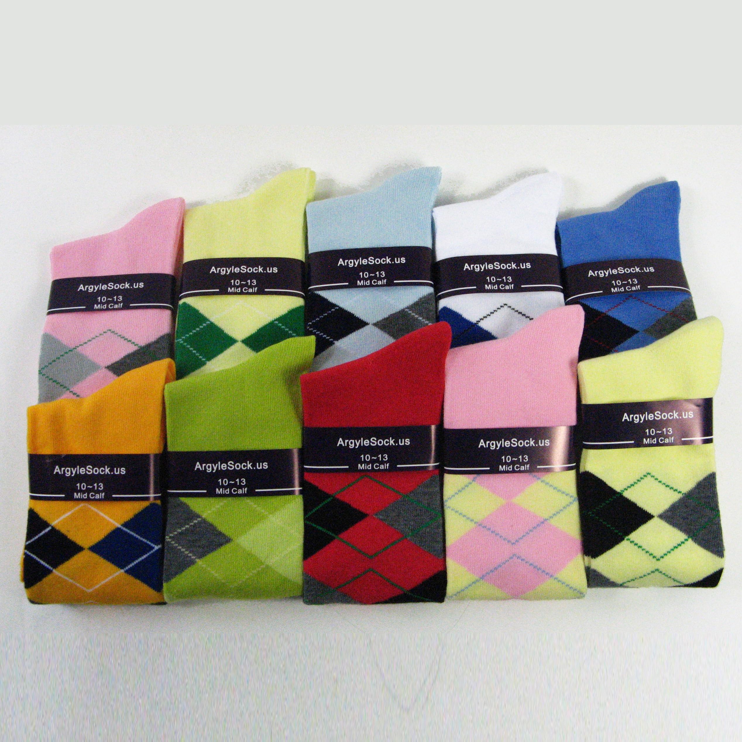 Premium Men's Argyle Dress Socks - Small Size (6-10) for Formal Wear & Business Attire - Comfortable Cotton Blend Socks for Office, Weddings & Special Occasions