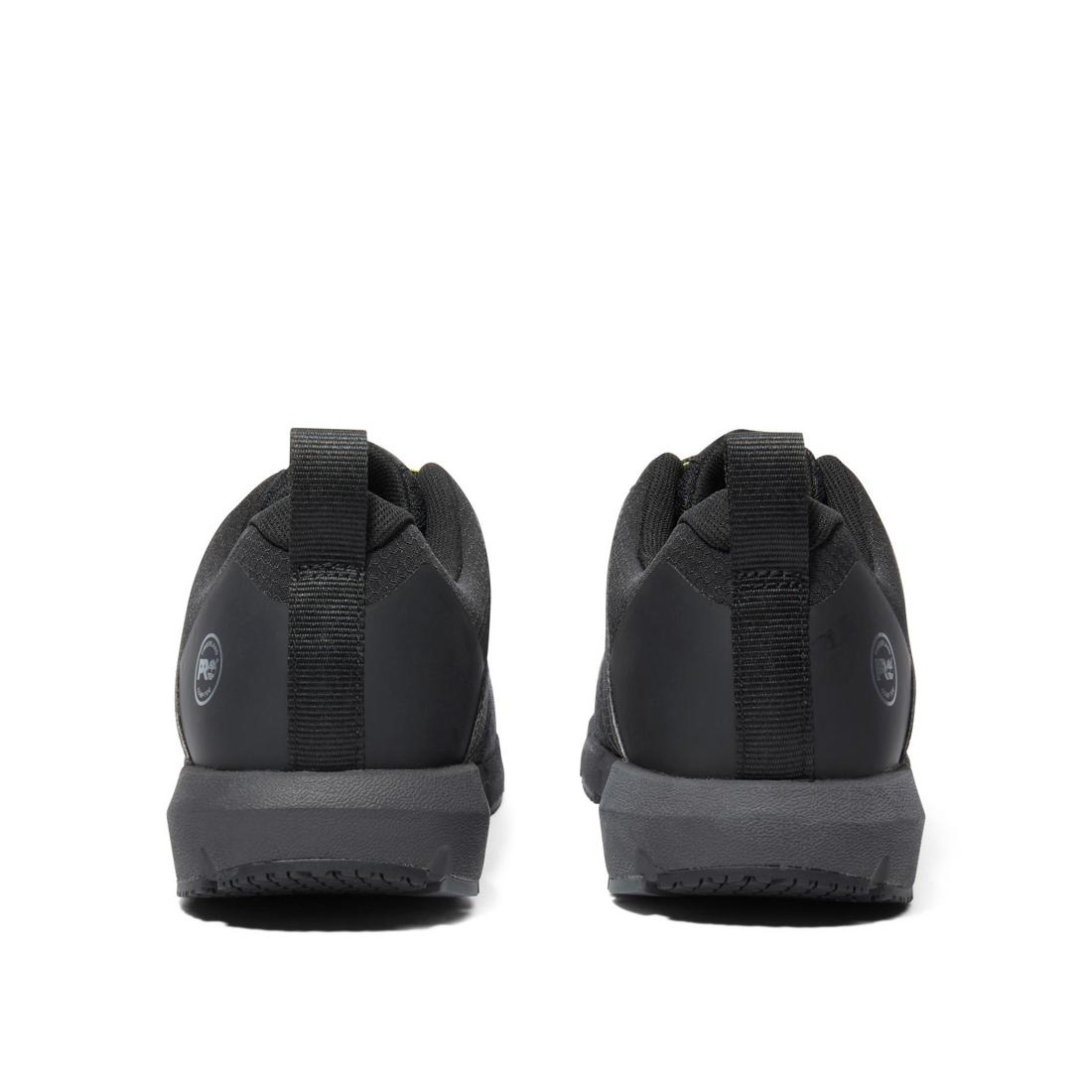 Radius Composite Toe Work Shoes for Men - Black/Yellow Safety Boots with Slip Resistant & Electrical Hazard Protection - Ideal for Construction, Warehouse & Industrial Work