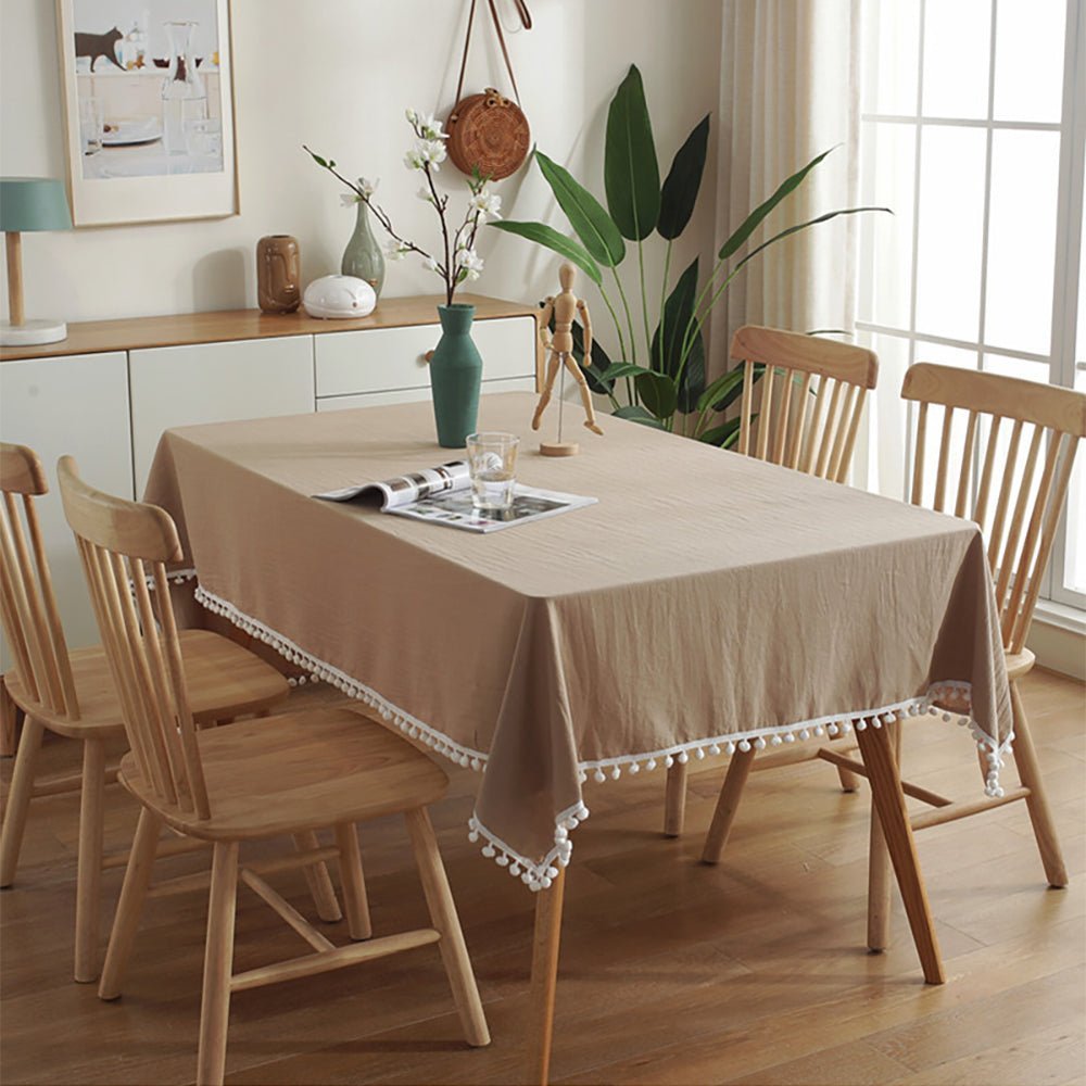 Premium Arkansas Rectangle Cotton Tablecloth - 100% Pure Cotton, Washable & Wrinkle-Resistant for Dining Table, Picnic, Party Decor & Home Decor