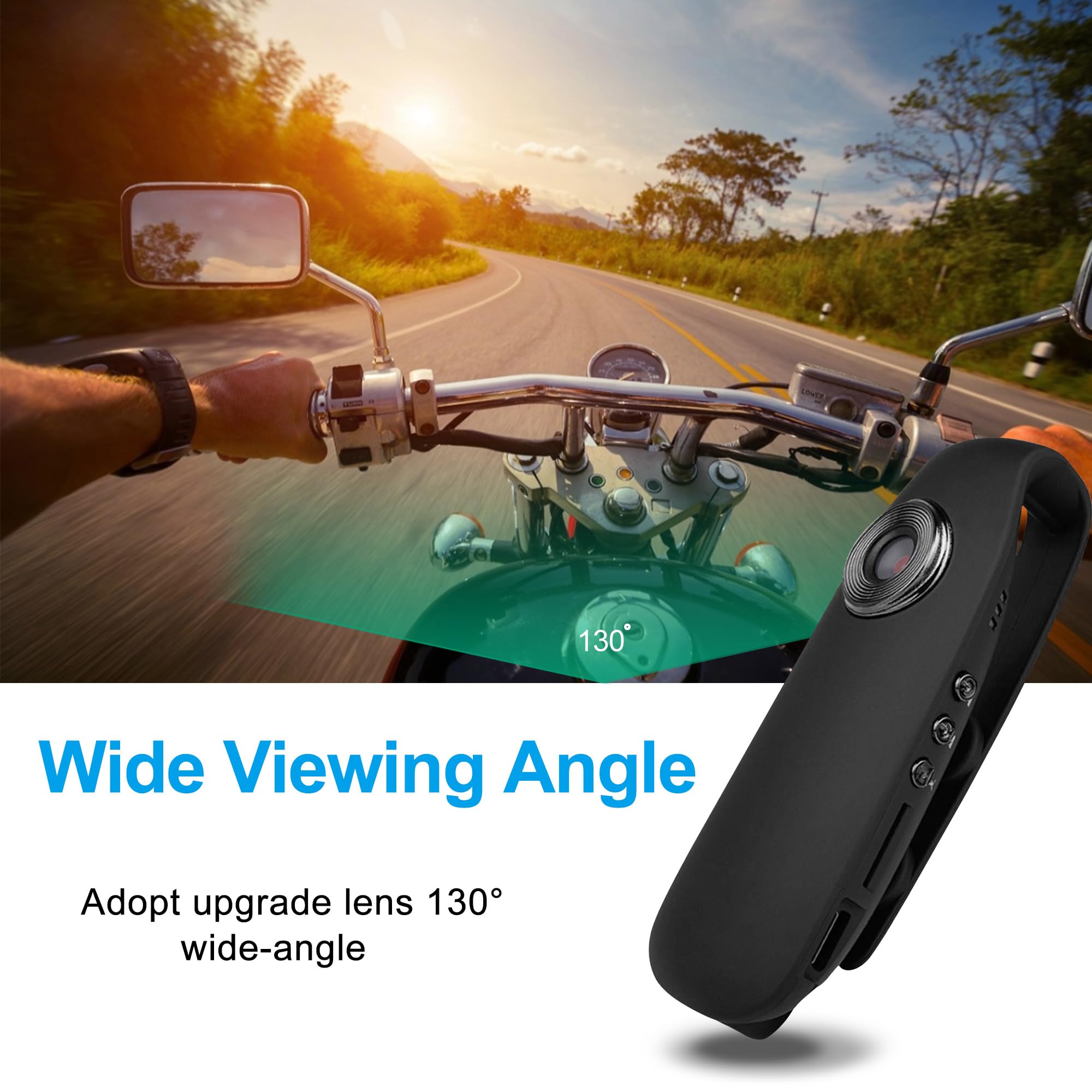 Mini Body Camera 1080P HD - Wearable Sports Camera with Video, Audio & Motion Detection - Portable Video Recorder for Cycling, Hiking, Security, Law Enforcement & Outdoor Adventures
