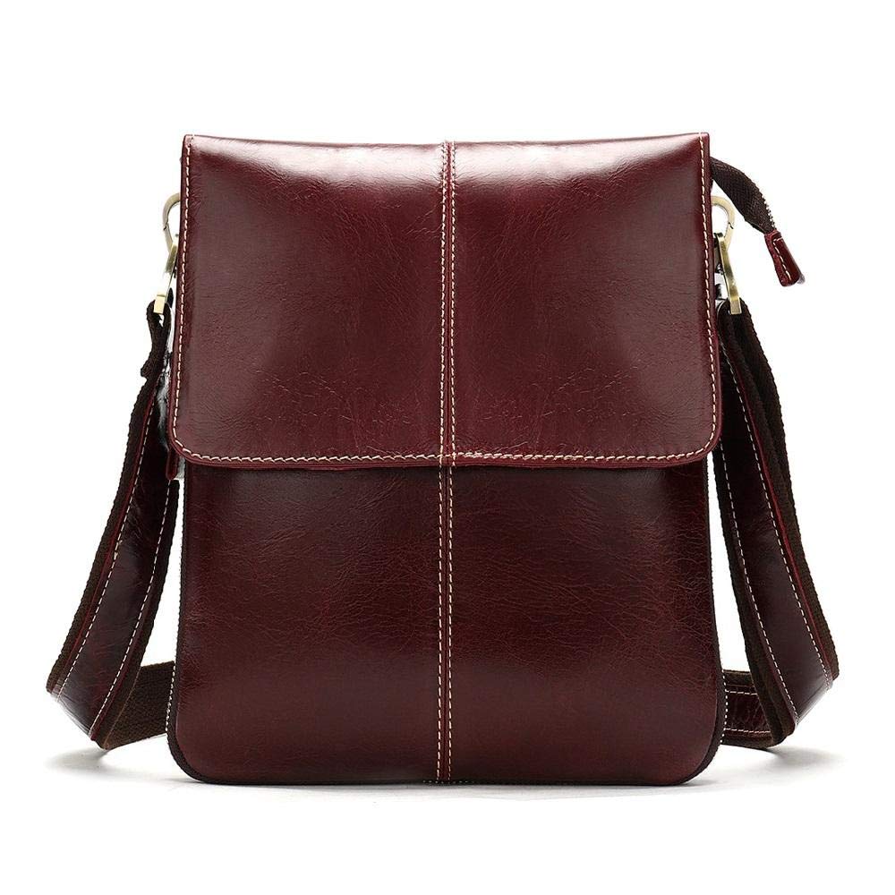 Premium Genuine Leather Messenger Bag for iPad - Vertical Multi-Function Shoulder Bag with Laptop Compartment | Perfect for Work, Travel & Business Professionals