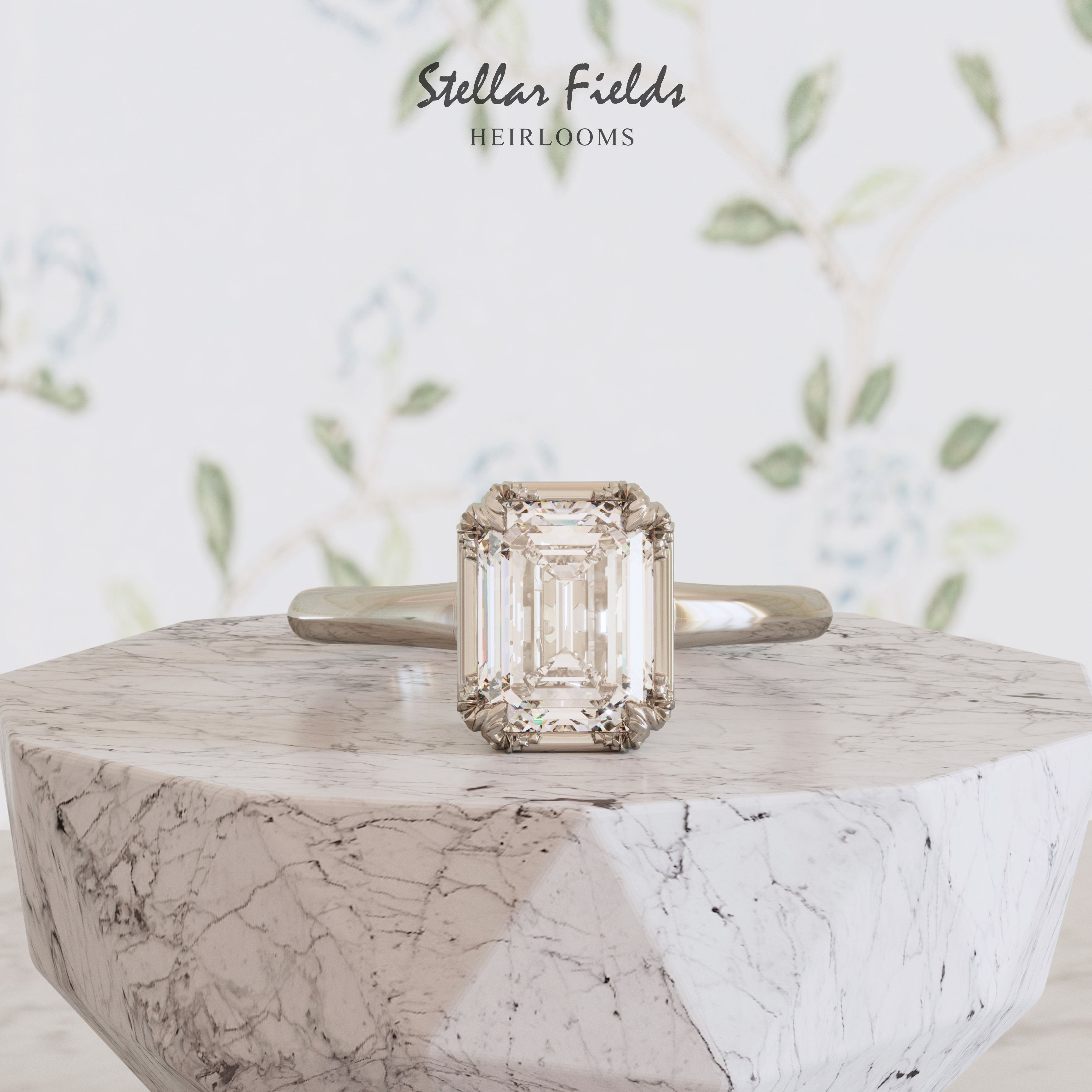 Teodora Intricate Foliage Engagement Ring - Minimalist Wedding Band for Women - Perfect for Proposals, Anniversaries & Everyday Elegance