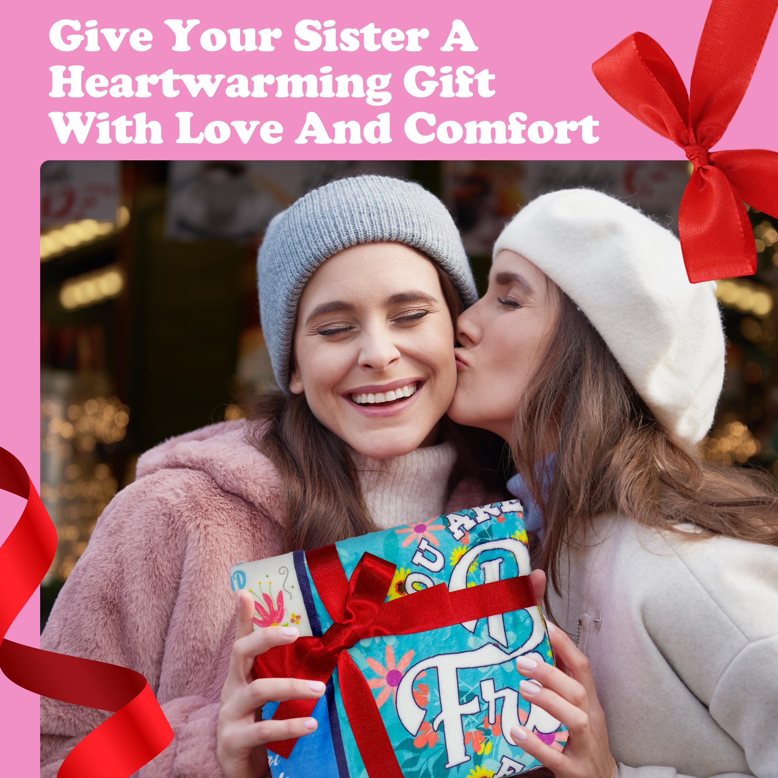 Best Friend Blanket Gift for Women - BFF Birthday & Mothers Day Present - Cozy 60
