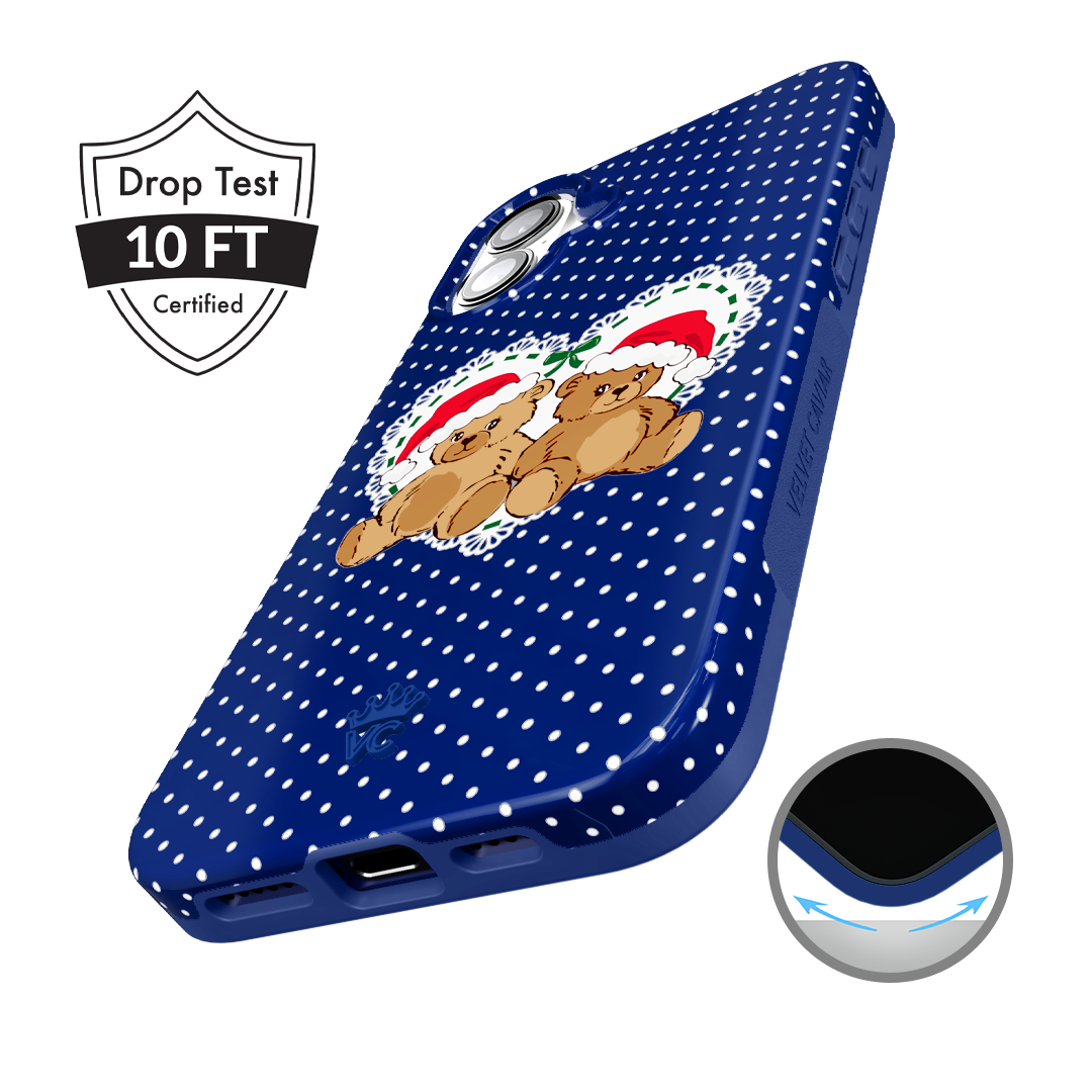 Winter Teddy Bear iPhone Case - Cute & Protective Phone Cover for iPhone 13/14/15 Pro Max - Perfect Gift for Christmas, Valentine's Day & Everyday Use