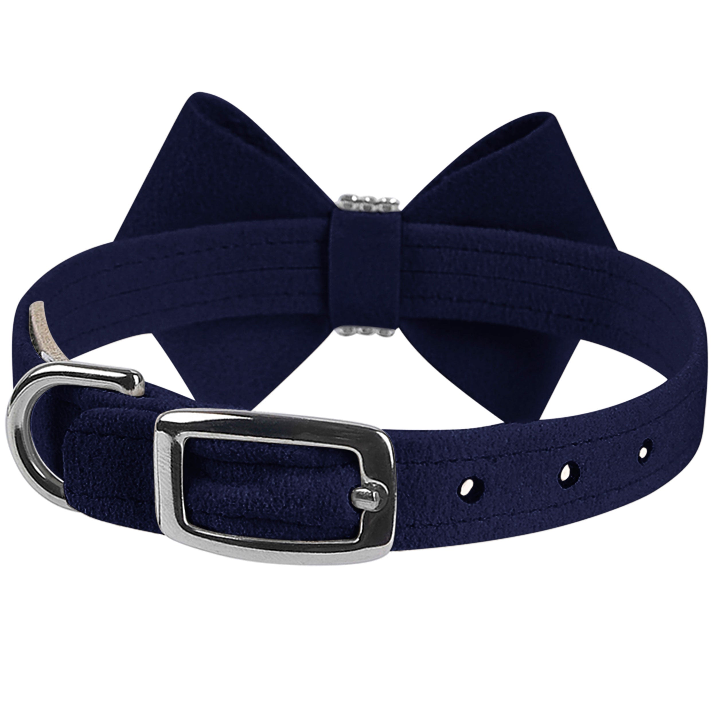 Elegant Double Nouveau Bow Dog Collar - Adjustable Pet Collar for Small & Medium Dogs - Perfect for Daily Walks, Training & Fashion Accessories