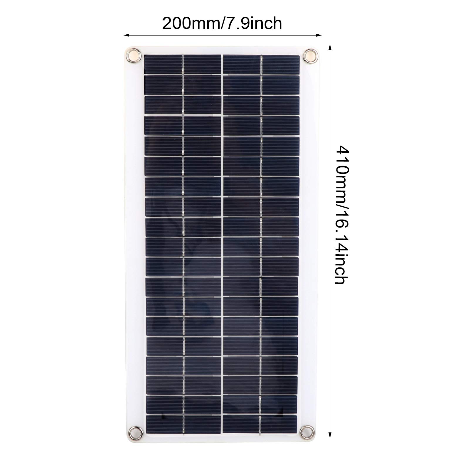 EXCLUZO 8W Flexible Solar Panel with Controller for Cars, Industrial Warehouses, Office Buildings & Outdoor Use - Portable Solar Charger for Camping, RV, Boats & Emergency Power Backup