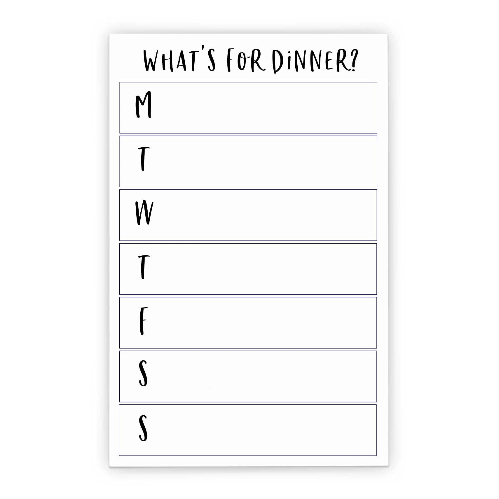Simple Weekly Meal Prep & Planning Notepad - 50 Sheets, 5.5” x 8.5” Refrigerator Food Planner, Dinner Planning Pad for Kitchen & Home Organization | Perfect for Grocery Lists, Meal Tracking & Family Dinner Planning