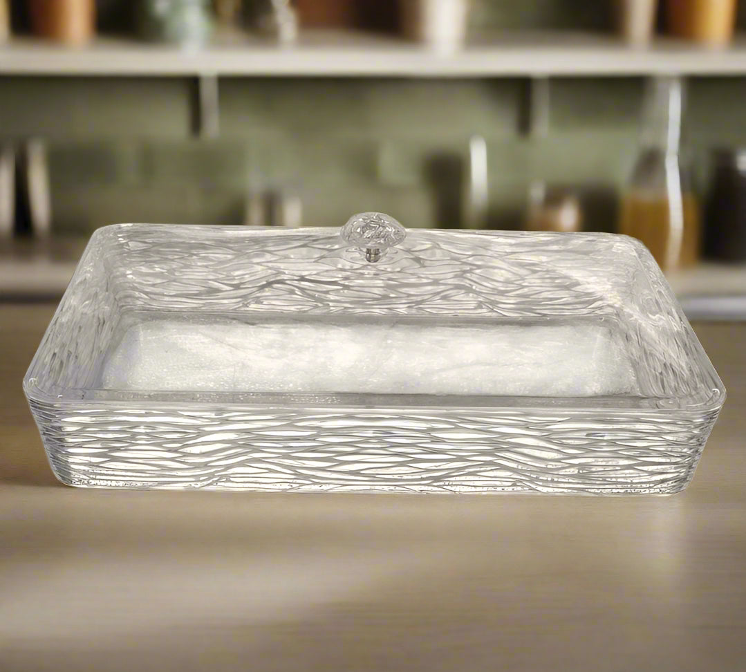 16x11 Inch Clear Acrylic Rectangle Dish with Lid - Perfect for Food Storage, Serving, and Organizing in Kitchen, Pantry, or Party Settings