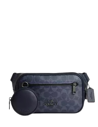 Coach Elias Belt Bag in Signature Denim - Stylish Crossbody Bag for Women | Perfect for Travel, Shopping & Everyday Use