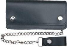 6 Inch Bi-fold Leather Wallet with Chain - RFID Blocking, Multiple Card Slots & ID Window - Stylish & Secure for Men & Women - Perfect for Travel, Shopping & Everyday Use