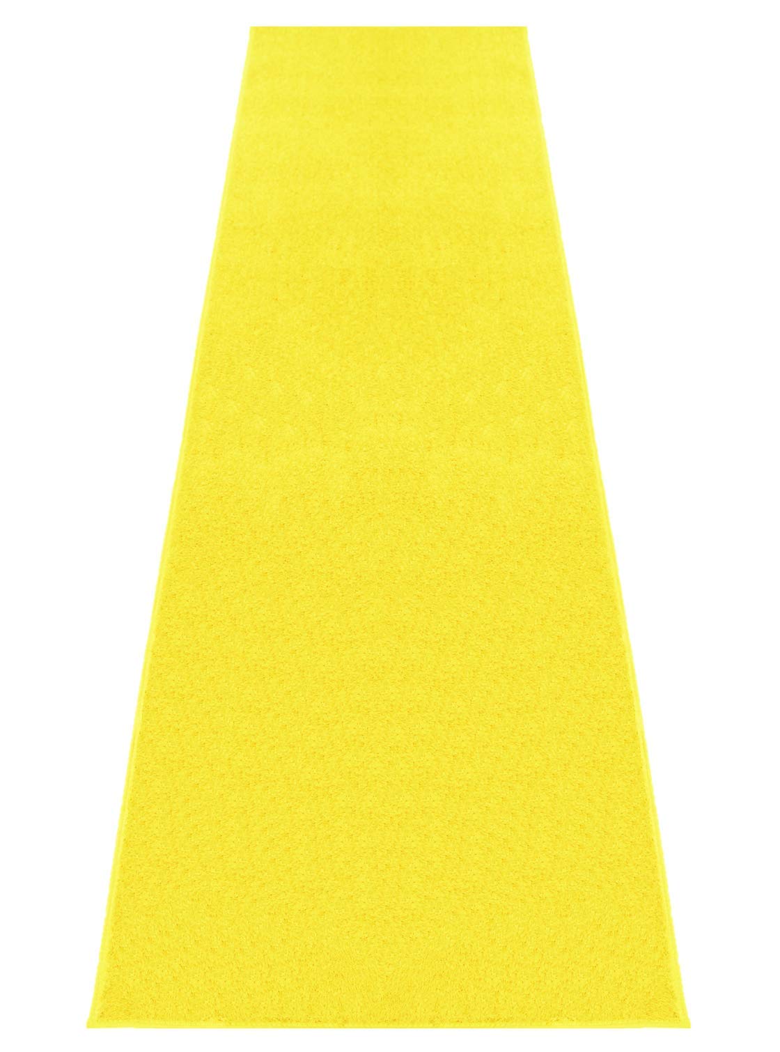 Premium Event Carpet Aisle Runner - Soft Plush Pile Rug with Non-Slip Backing & Durable Binding, 4x25 ft Yellow - Perfect for Weddings, Parties, Banquets & Home Decor
