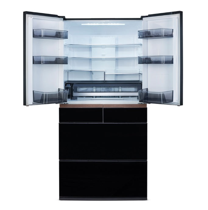 Hitachi R-GWC670TS XK/XW 525L 6-Door Refrigerator - Large Capacity Smart Fridge for Modern Kitchen, Energy Efficient & Spacious Storage for Family Use