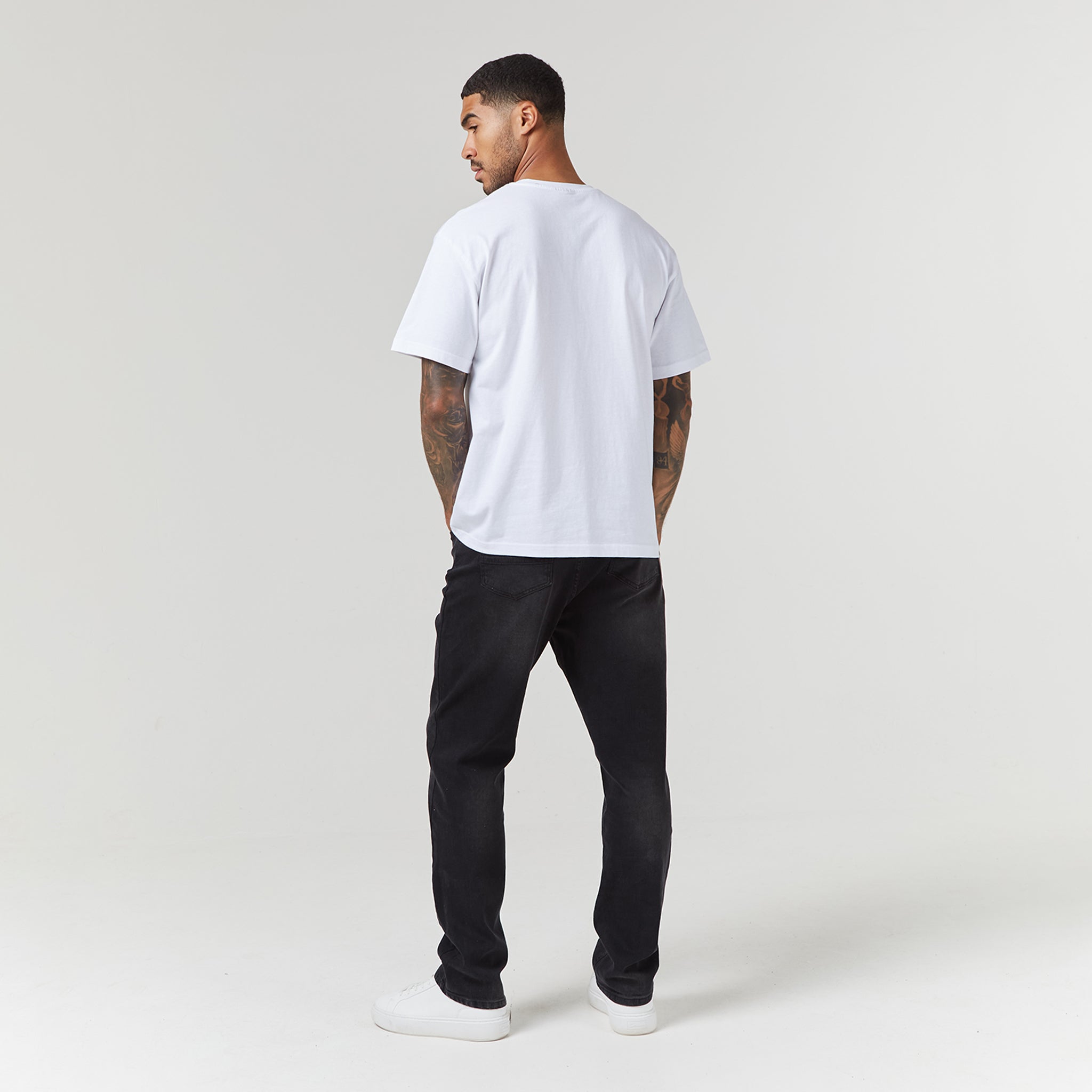 Script Logo Pocket T-Shirt for Men & Women | Comfortable Cotton White Tee - Perfect for Casual Wear, Outings & Everyday Style