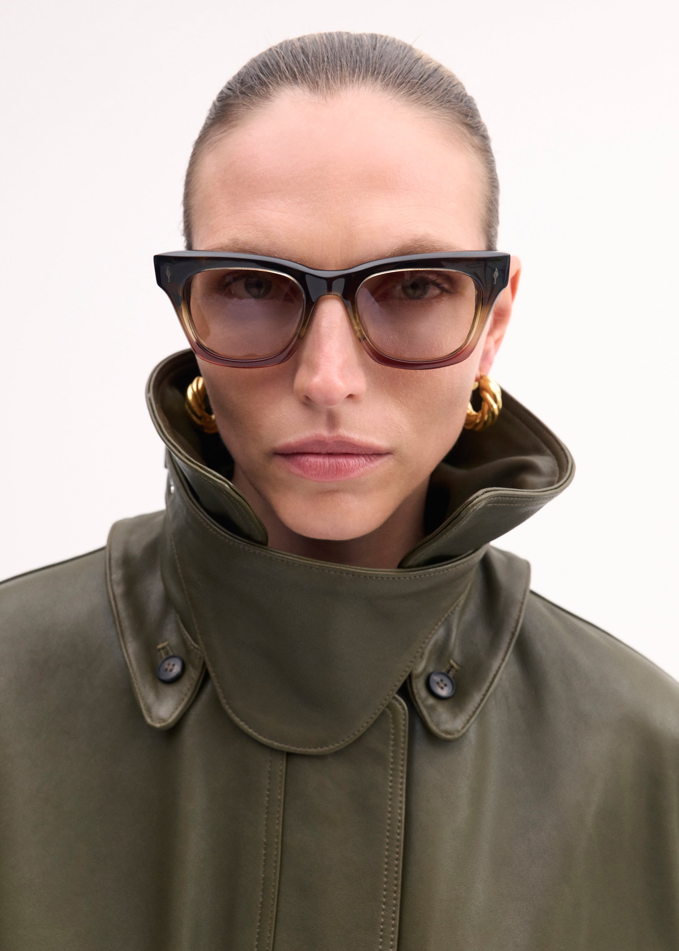 Premium Oversized Leather Field Jacket in Olive Green - Stylish Outerwear for Fall & Winter Fashion, Outdoor Adventures, and Urban Streetwear