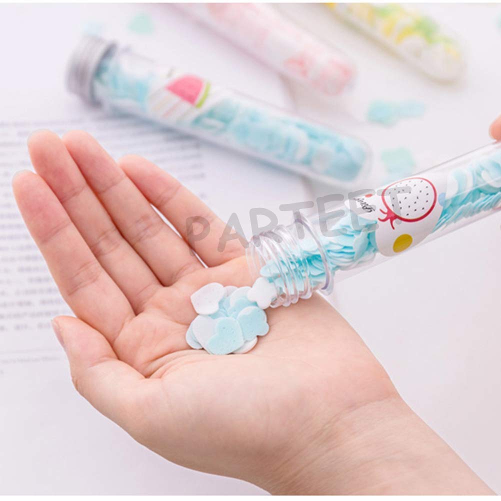 Beauzy Floral Design Tube-Shaped Travel Soap Paper - Soft, Gentle & Hygienic Bath Soap Sheets for Camping, Hiking & On-the-Go Use (Pack of 4)