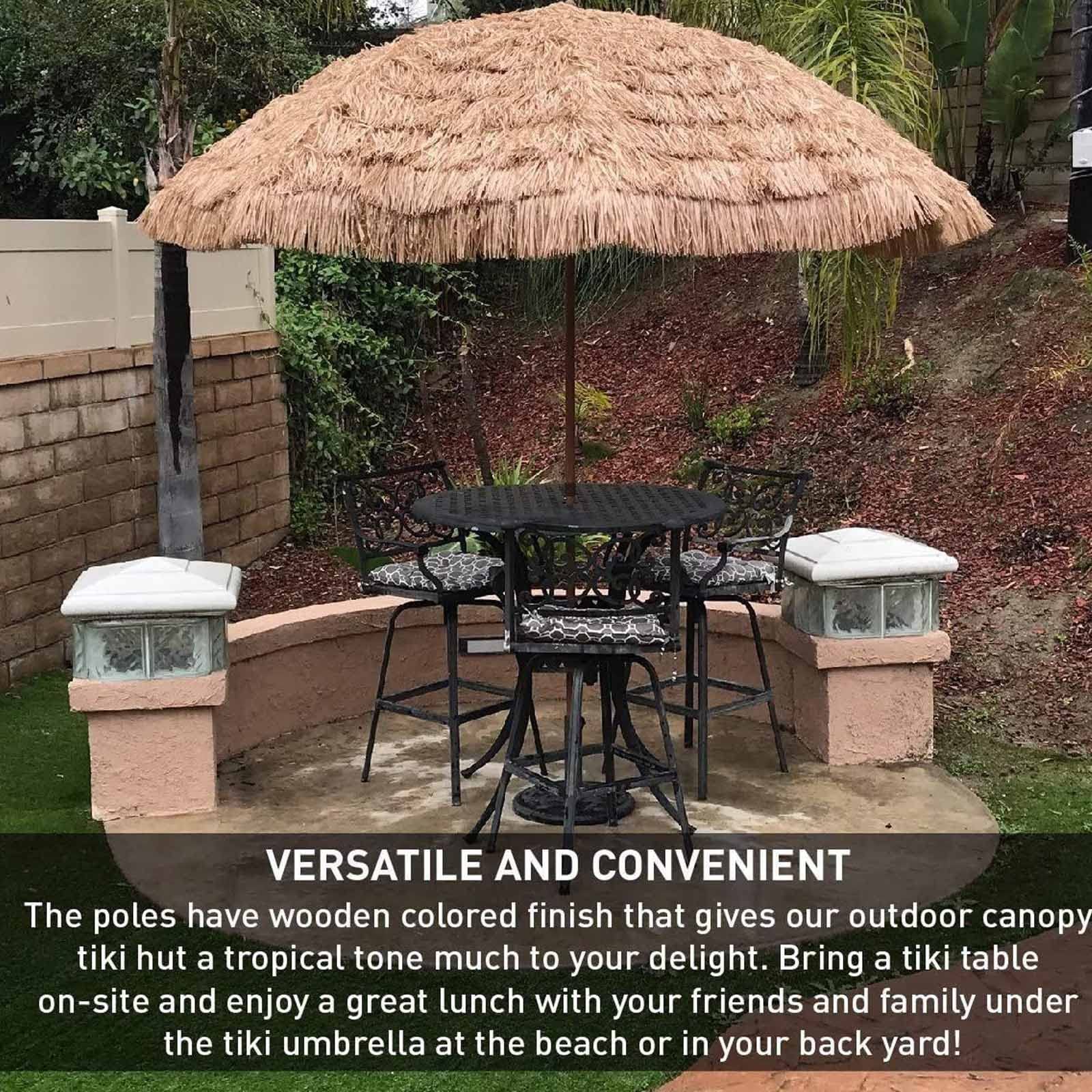 Foldable Beach Umbrella - Portable Sun Shade for Outdoor, Cafe & Courtyard Use