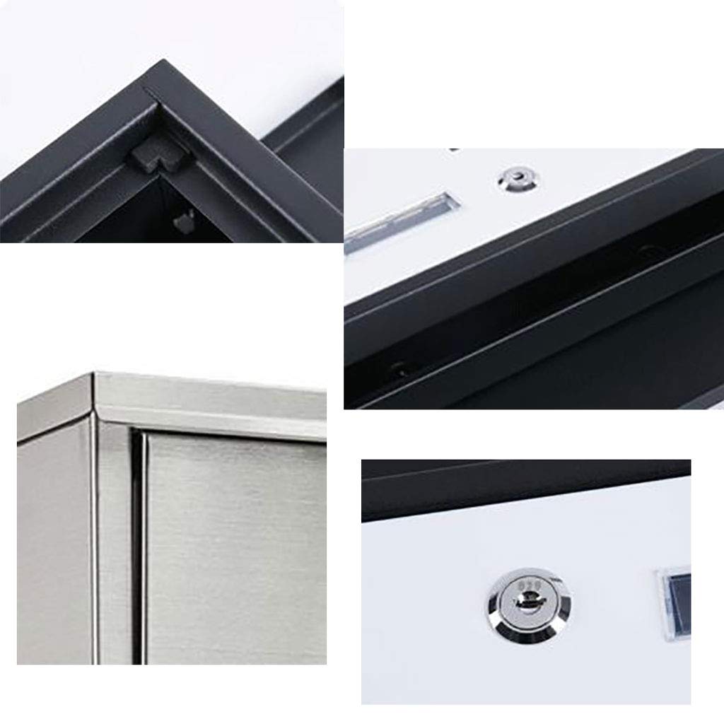 Fashionable Outdoor Wall Mounted Mailbox with Lock - Waterproof Letter Box for Villa, Room, Garden (Gray/Black) - Perfect for Home, Office, and Apartment Security