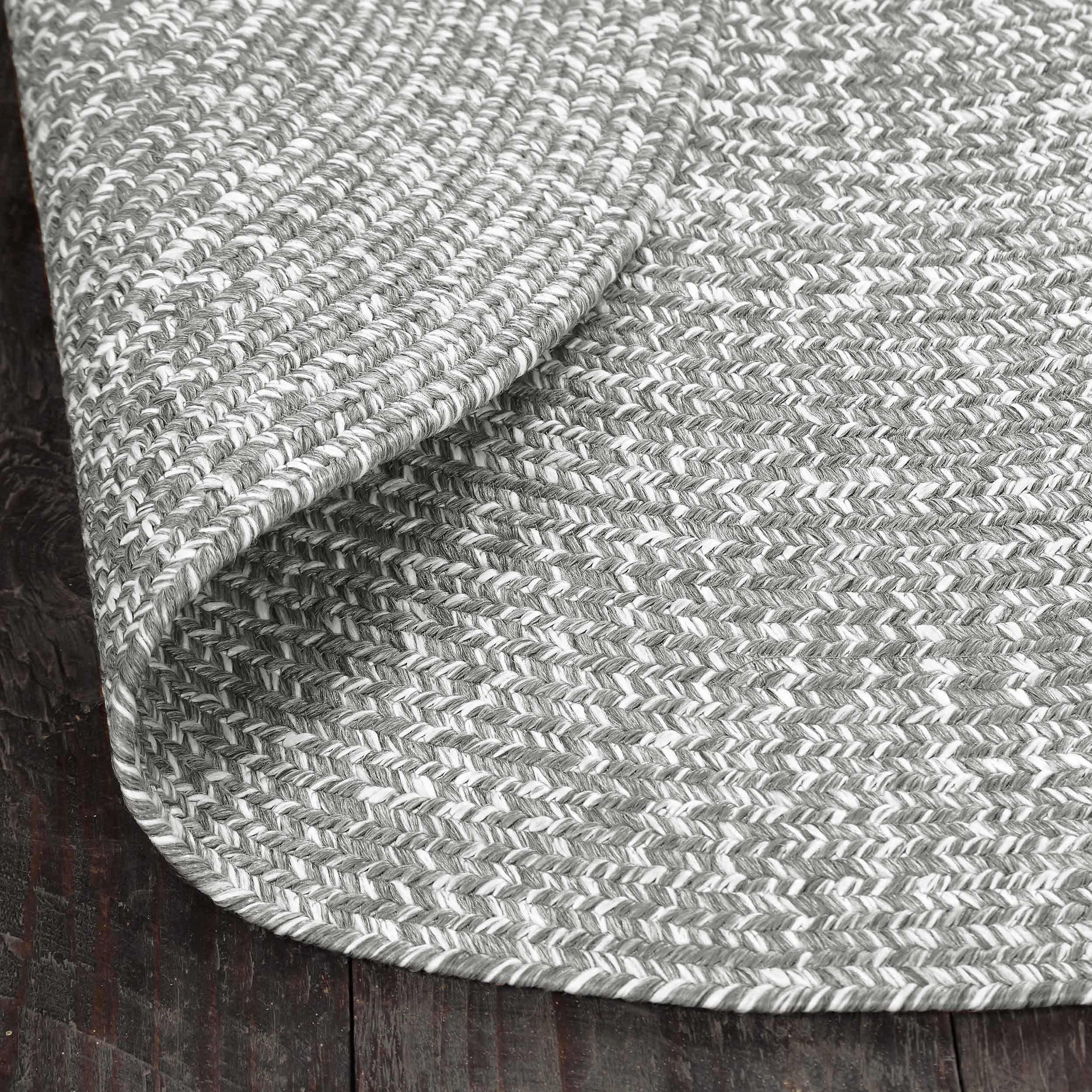 Reversible Braided Area Rug - 2-Tone Indoor/Outdoor Rug for Living Room, Bedroom, Patio & Deck - Non-Slip Durable Floor Mat for Home Decor