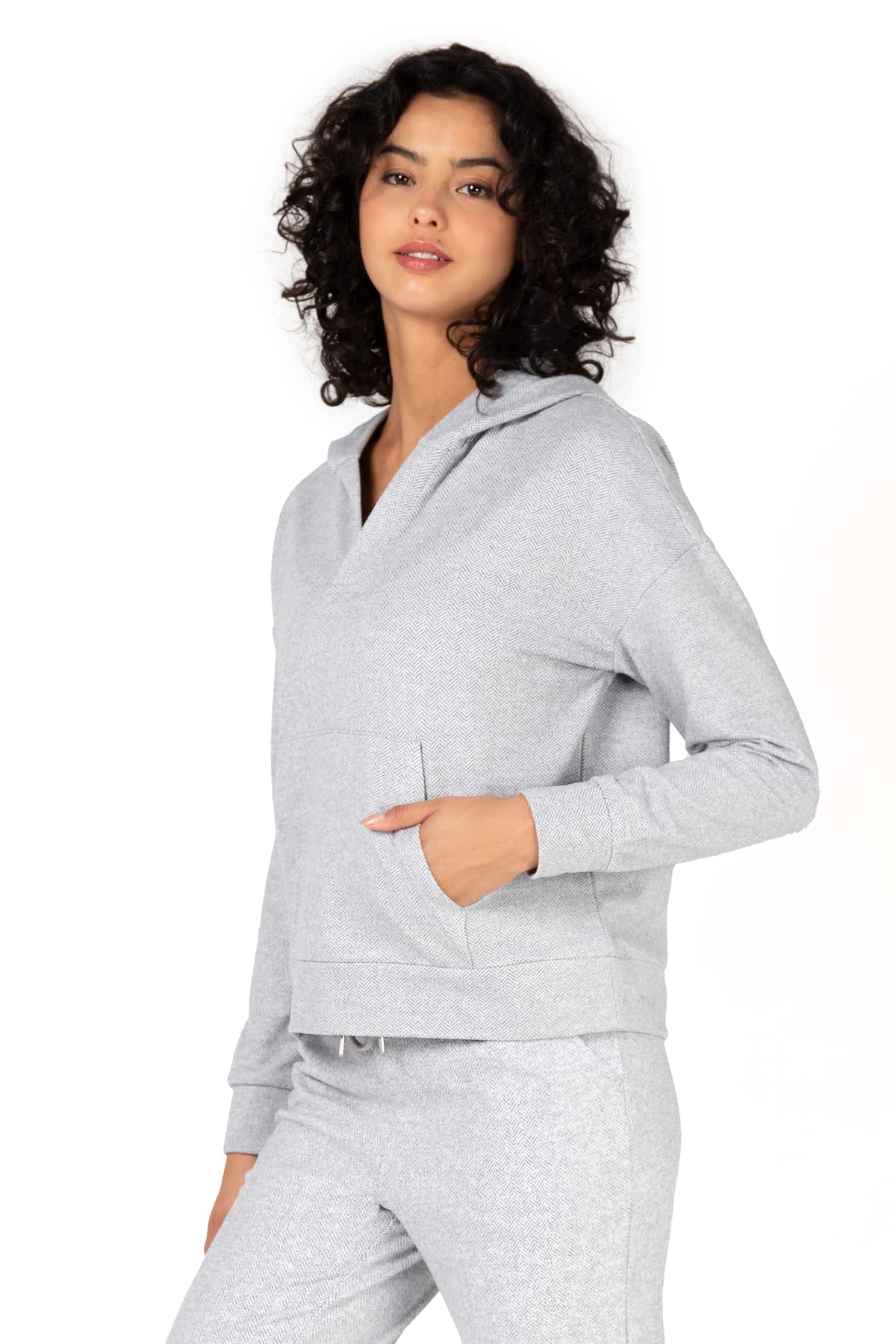 Kyodan Women's Double Brushed Long Sleeve Hoodie - Soft Fleece Pullover Sweatshirt for Casual Wear, Lounge & Workout | Cozy Winter Fashion & Layering Essential