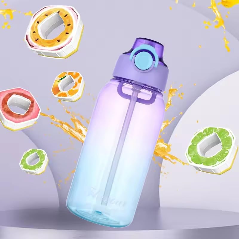 SQUICKLE Flavor Water Bottle with Pods - Leakproof Sports Cup for Gym & Outdoor (1000ml)