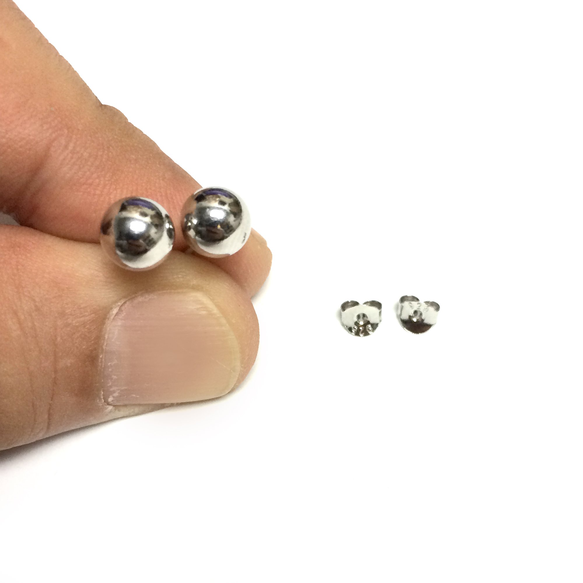 925 Sterling Silver Ball Stud Earrings for Women - Hypoallergenic & Tarnish Resistant - Perfect for Everyday Wear, Gifts & Special Occasions
