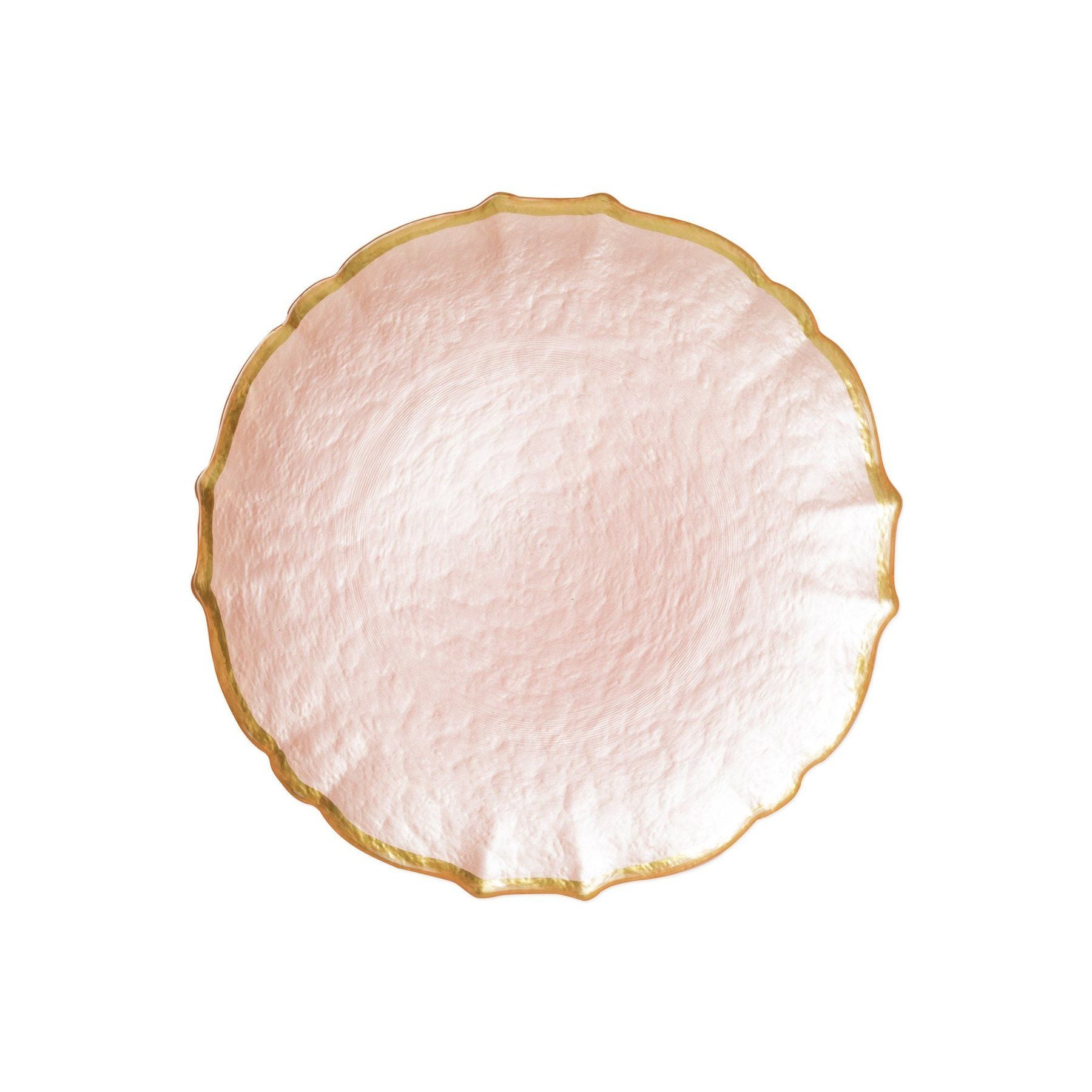 Elegant Baroque Glass Salad Plate - Pink Floral Design for Dining, Parties & Home Decor | Perfect for Weddings, Events & Gift Giving