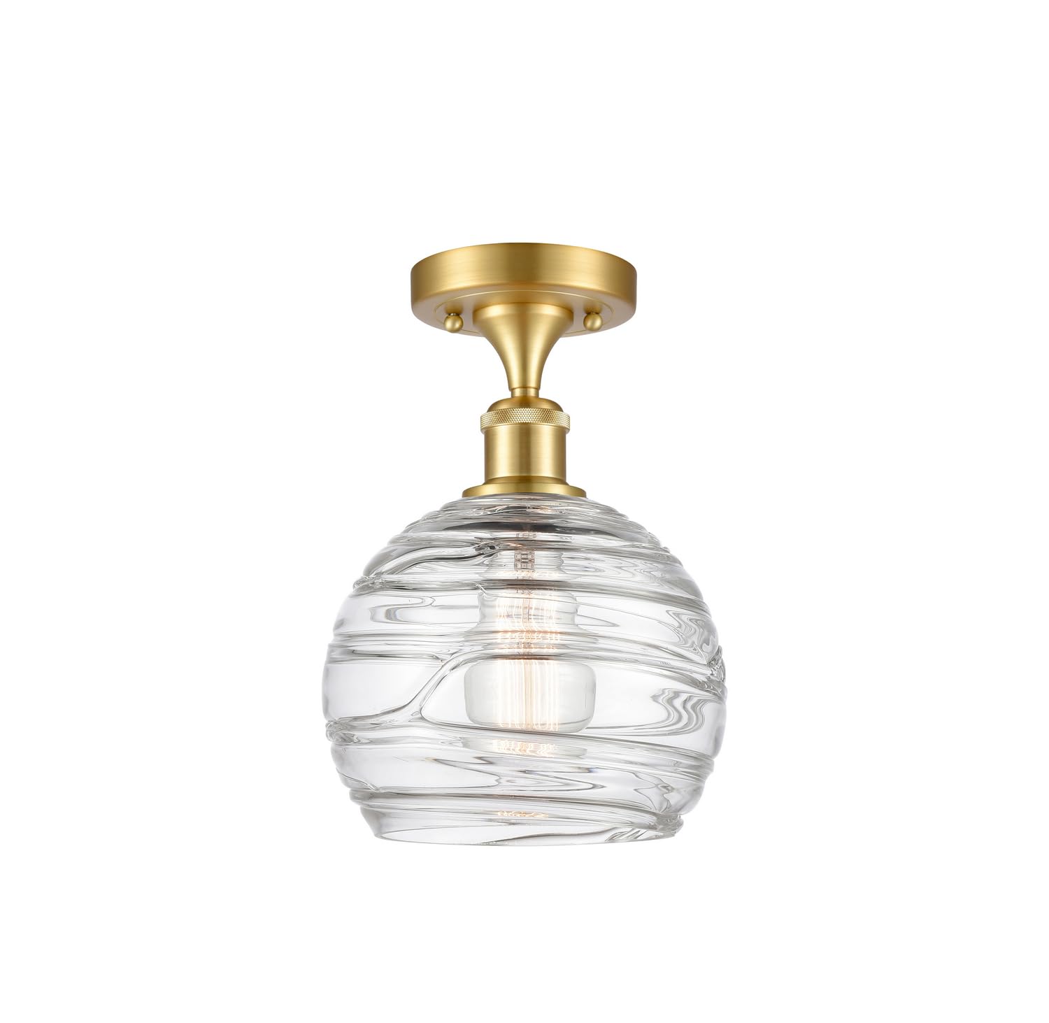 516-1C-SG-G1213-8-LED Bare Bulb 1 Light Cord Set in Satin Gold - Perfect for Chandeliers, Pendant Lights & Home Decor Lighting