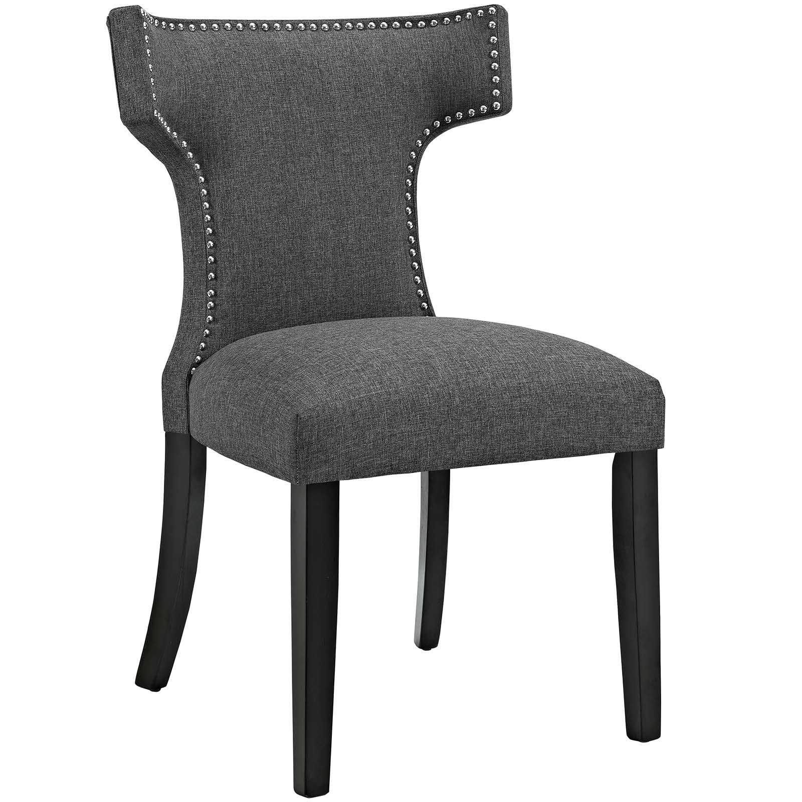 Modern Curve Fabric Dining Chair - Comfortable & Stylish Upholstered Seat for Kitchen, Dining Room, or Breakfast Nook - Perfect for Home Decor & Entertaining