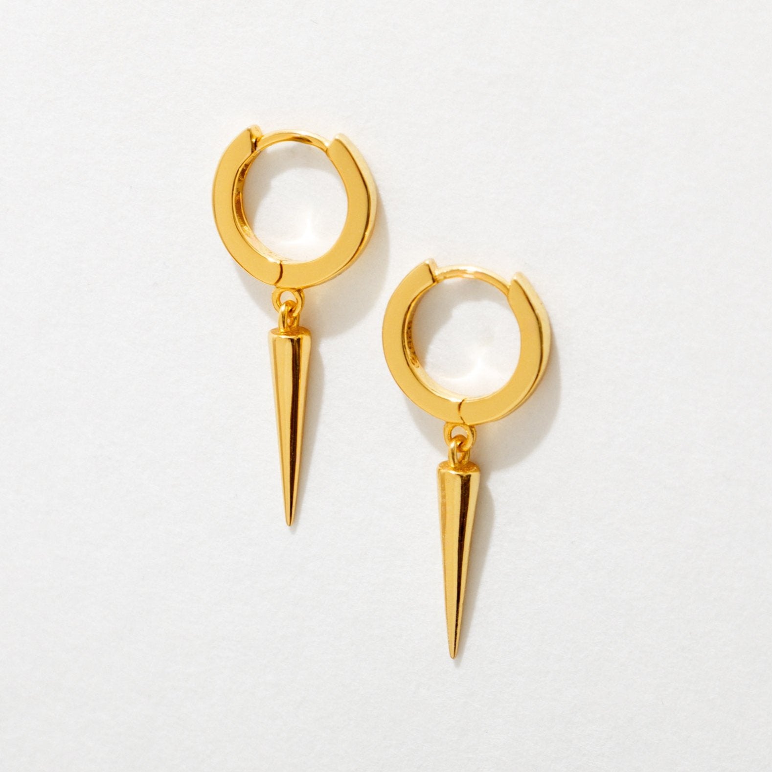Spike Drop Huggie Hoops - Trendy Gold Earrings for Women | Perfect for Everyday Wear, Parties & Gifts