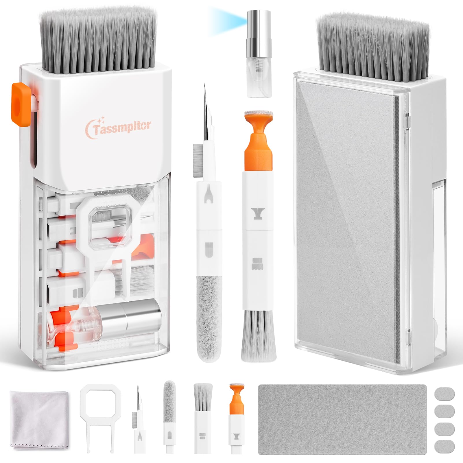 Premium Keyboard Cleaner Kit - All-in-One Laptop Cleaning Tools for MacBook, iPad, iPhone & Electronics | Portable Brush Set for Computer, Tablet, Camera Lens, Earbuds & Monitor | Perfect for Home, Office & Travel Use