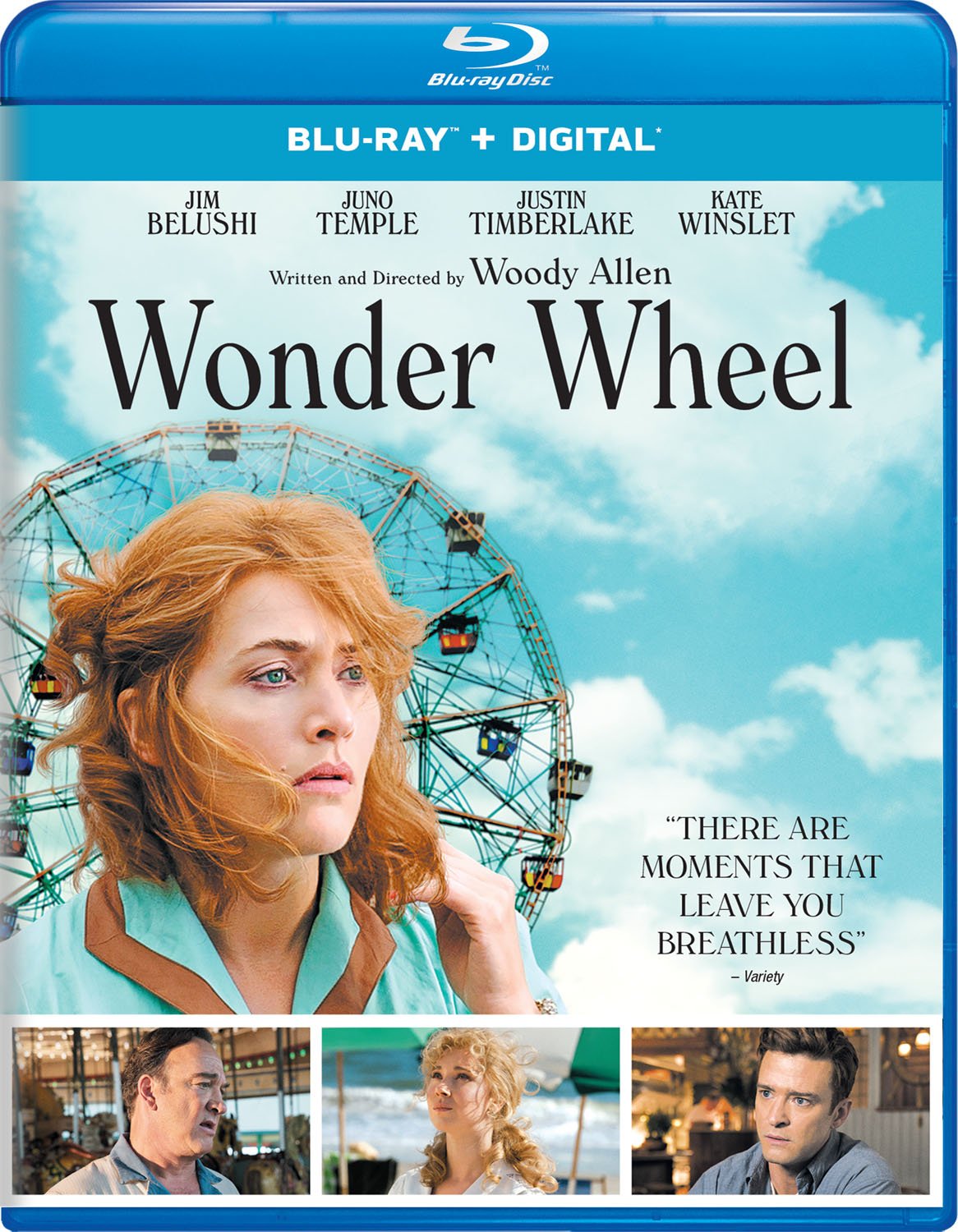 Wonder Wheel Blu-ray - Woody Allen's Romantic Drama Movie for Home Theater & Movie Night Entertainment